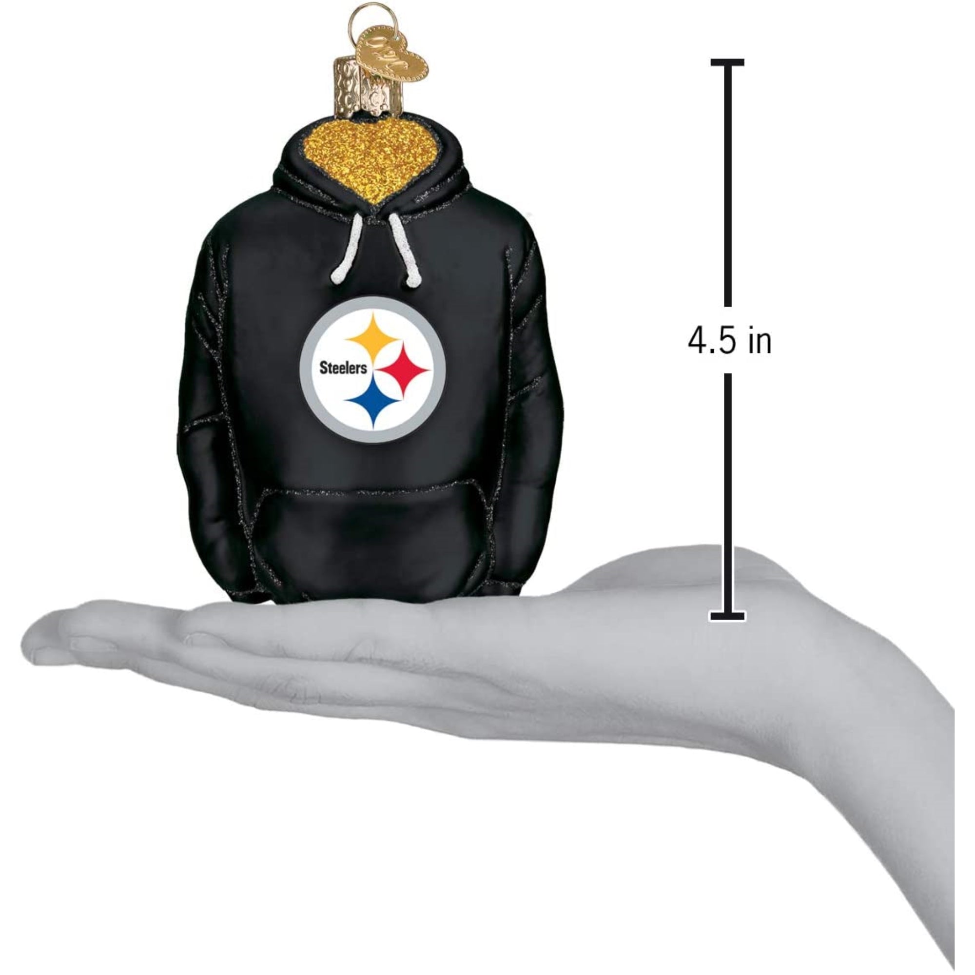 Old World Christmas Blown Glass Ornament for Christmas Tree, Pittsburgh Steelers Hoodie