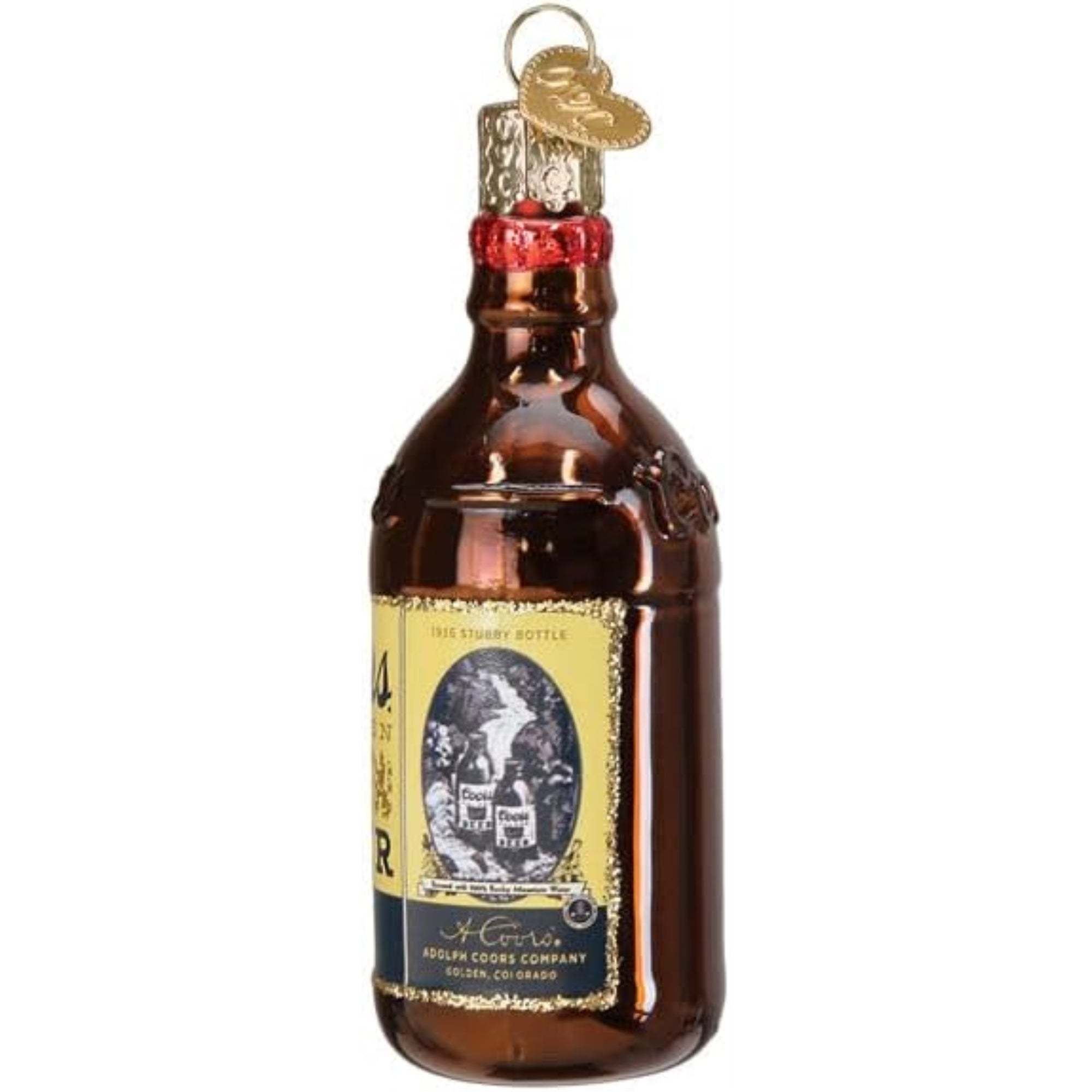 Old World Christmas Blown Glass Ornament for Christmas Tree, Coors Banquet Bottle (with OWC Gift Box)