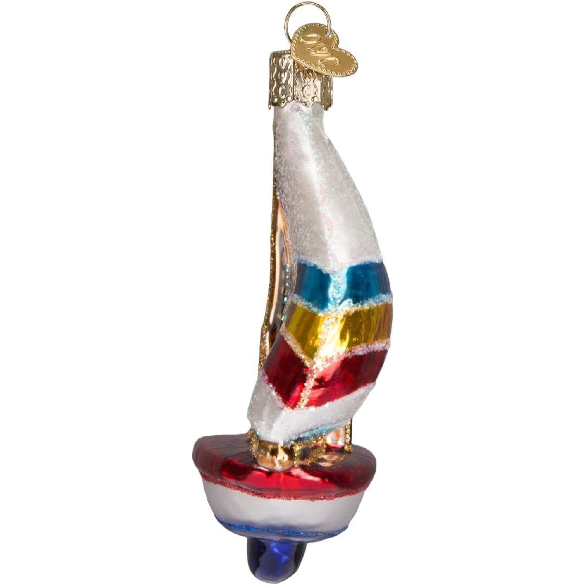 Old World Christmas Blown Glass Ornament for Christmas Tree, Sailboat