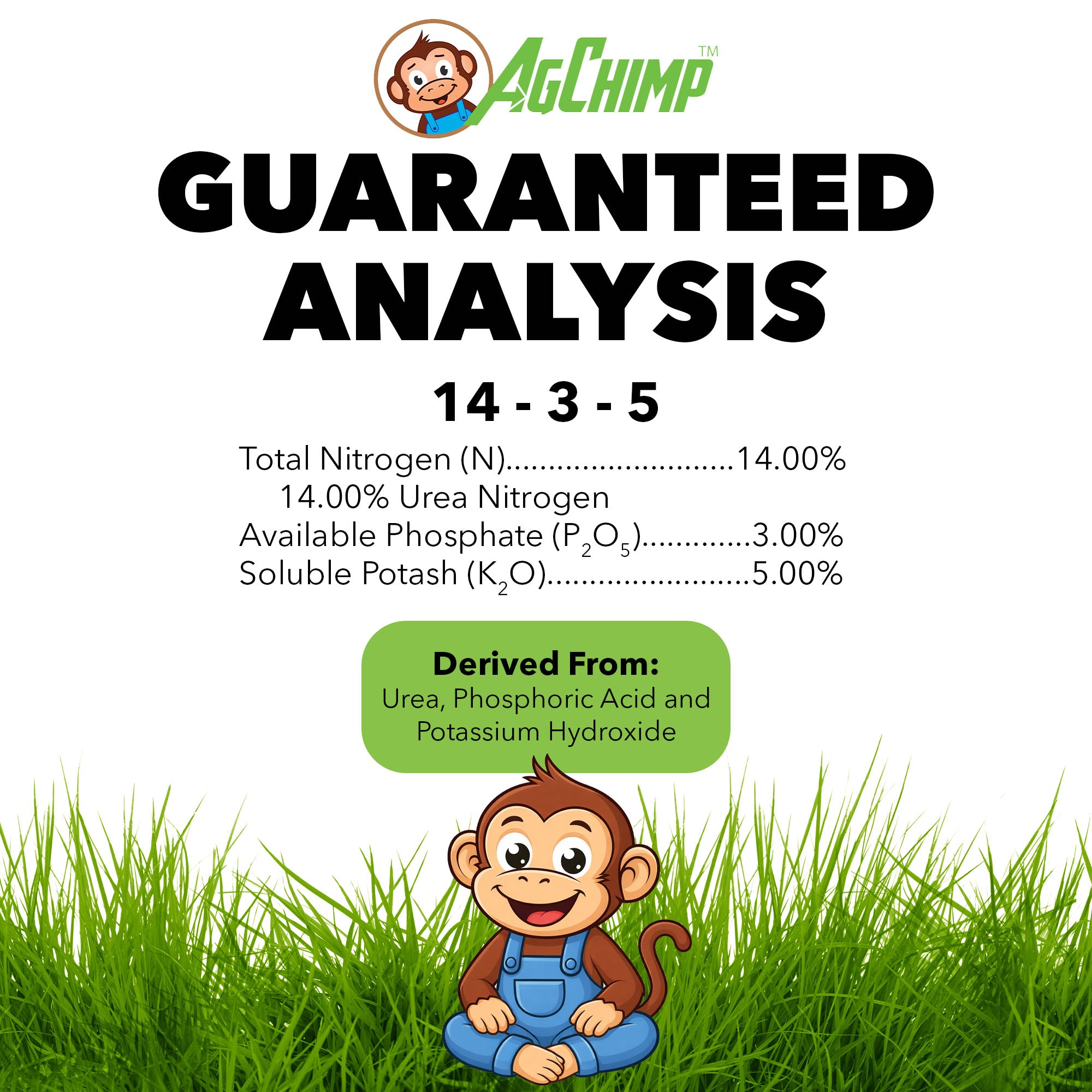 AgChimp RxComplete 14-3-5 Bio-Active Liquid Lawn Fertilizer, 1qt
