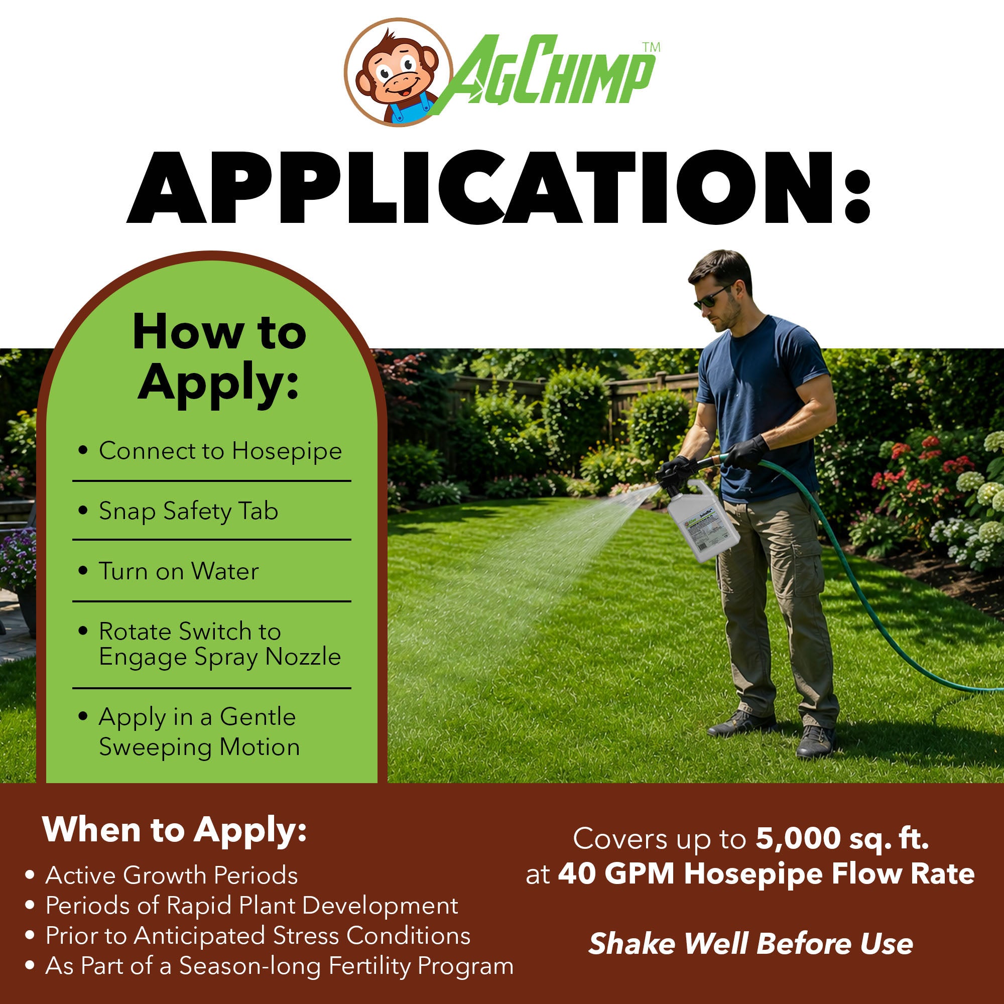 AgChimp RxComplete 14-3-5 Bio-Active Liquid Lawn Fertilizer, 1qt