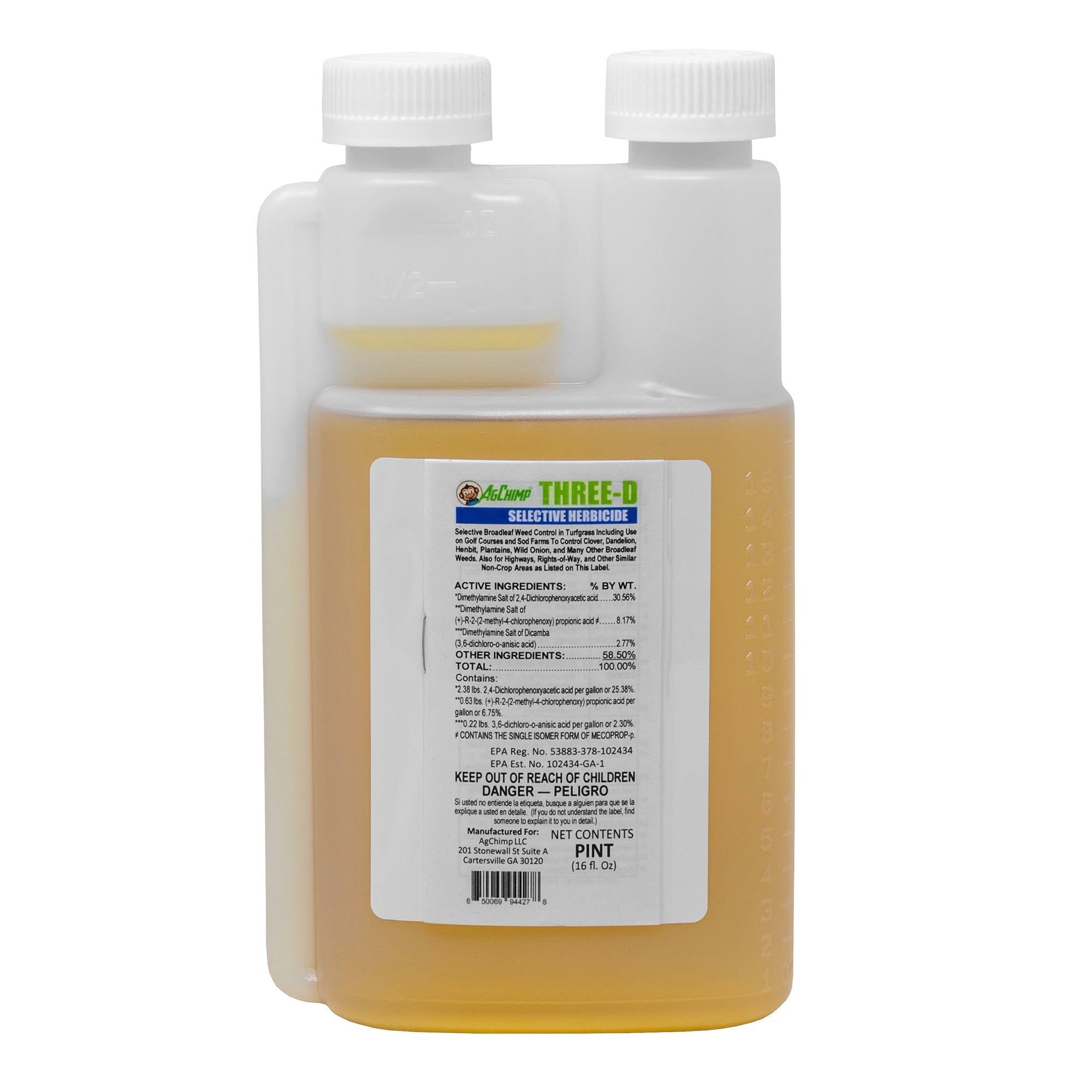 AgChimp Three-D Selective Broadleaf Herbicide for Lawns and Turf, 1 pint