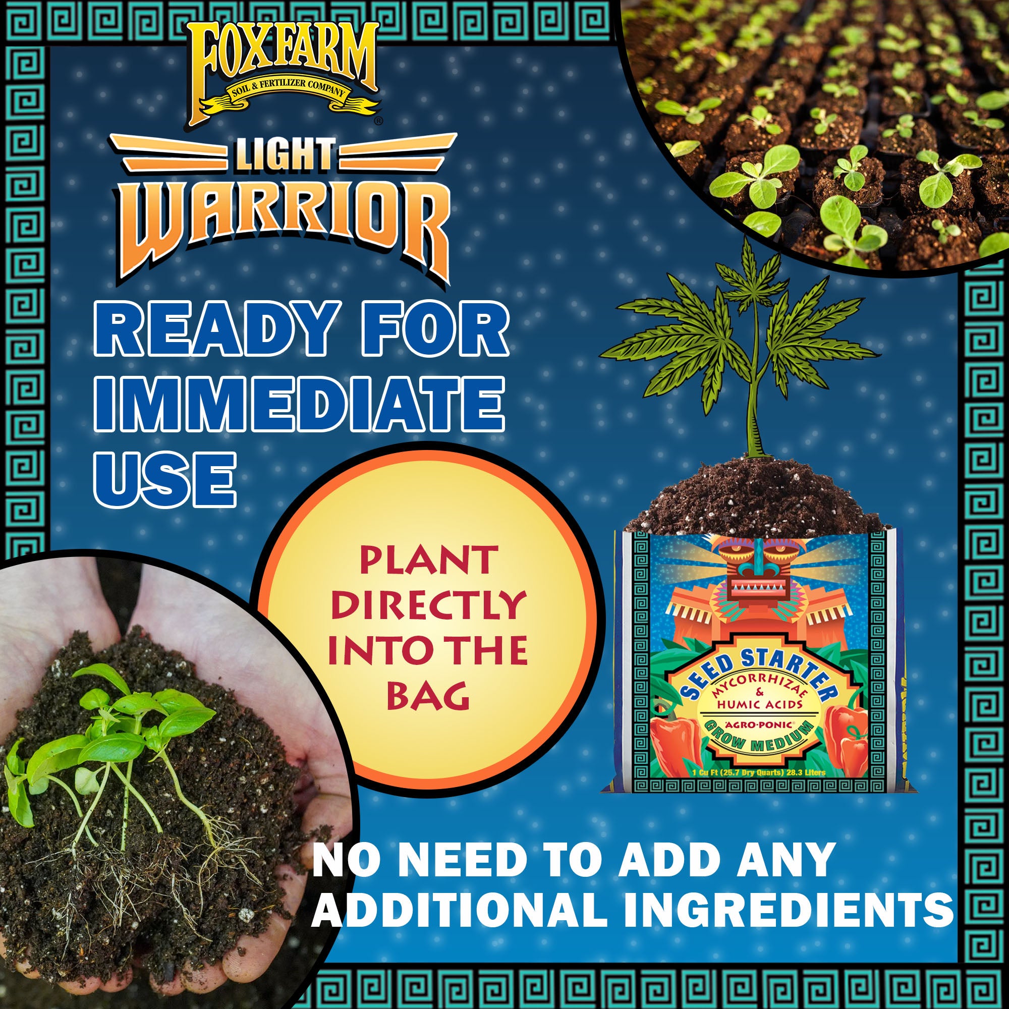 FoxFarm Light Warrior Seed Starter Growing Medium, 1cu ft