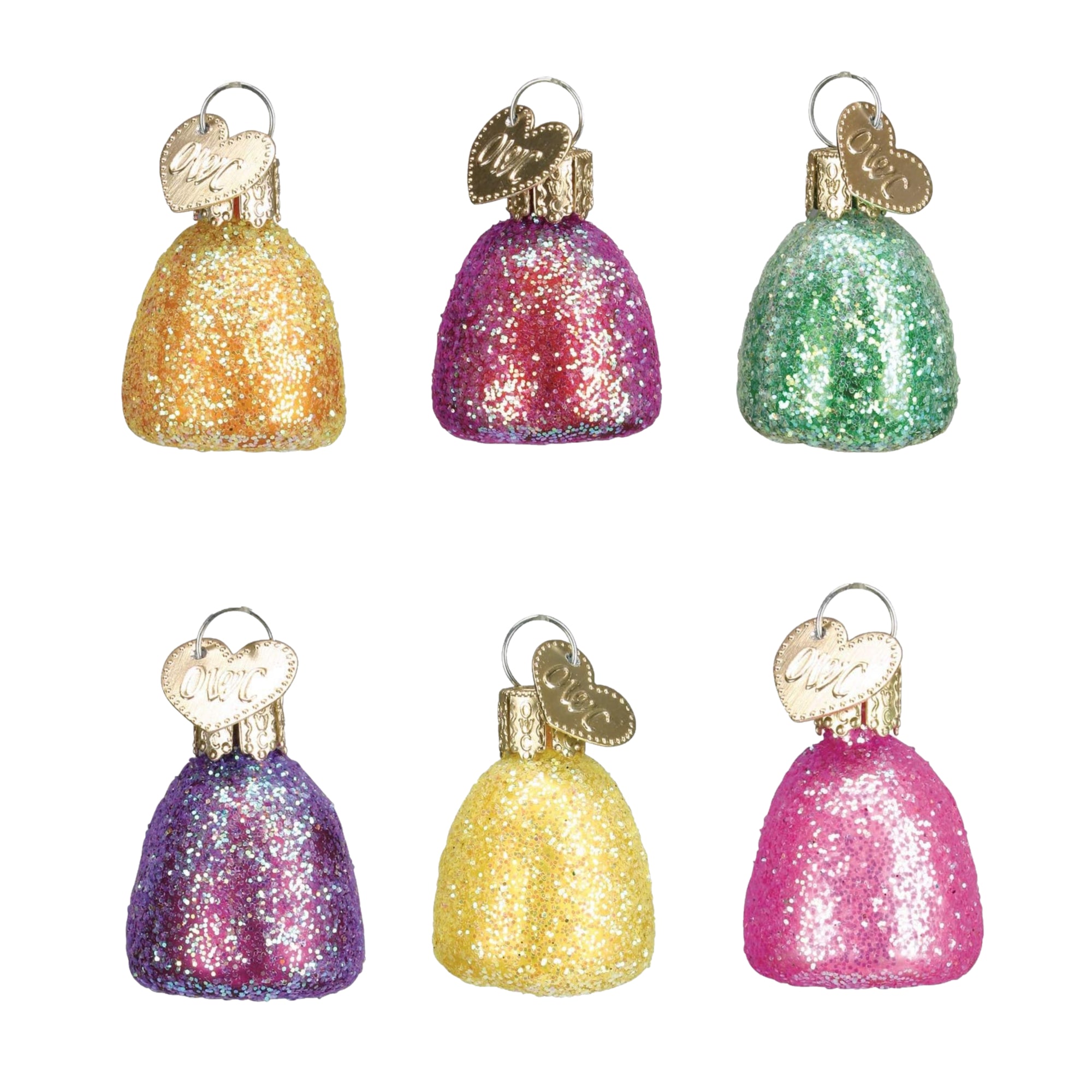 Old World Christmas Blown Glass Ornament for Christmas Tree, Assorted Gum Drop (Count of 6)