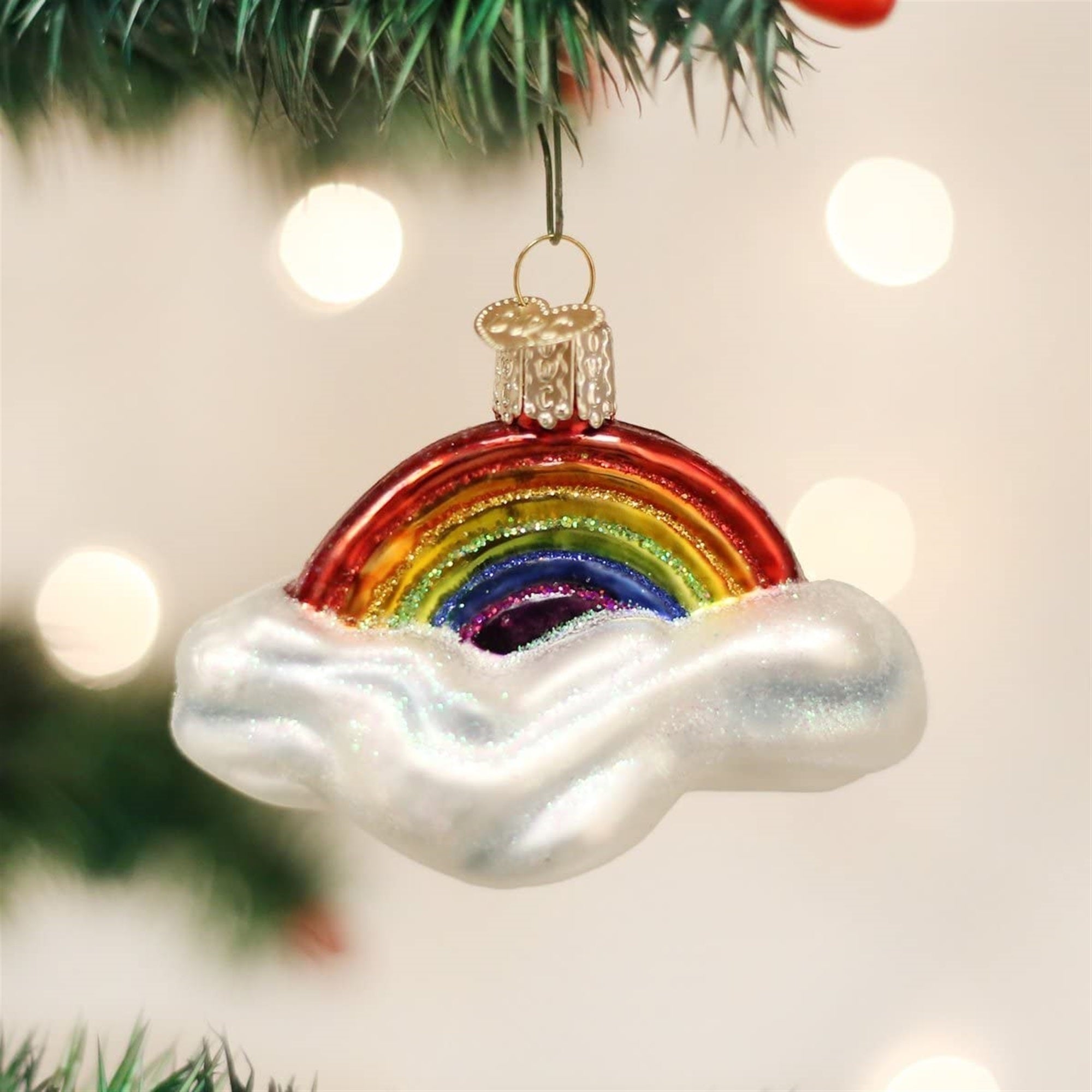 Old World Christmas Blown Glass Ornament for Christmas Tree, Rainbow