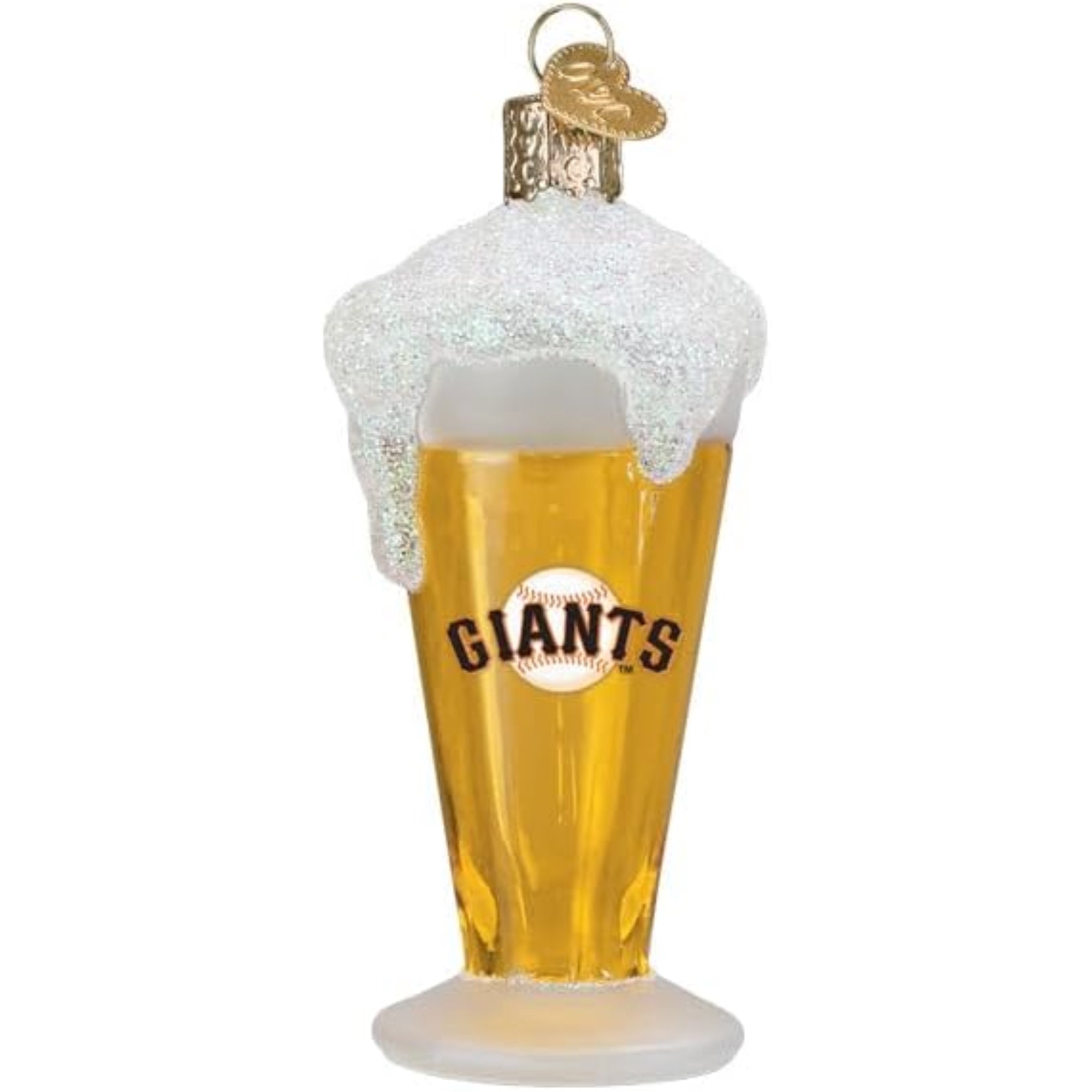 Old World Christmas Blown Glass Ornament for Christmas Tree, San Francisco Giants Beer Glass