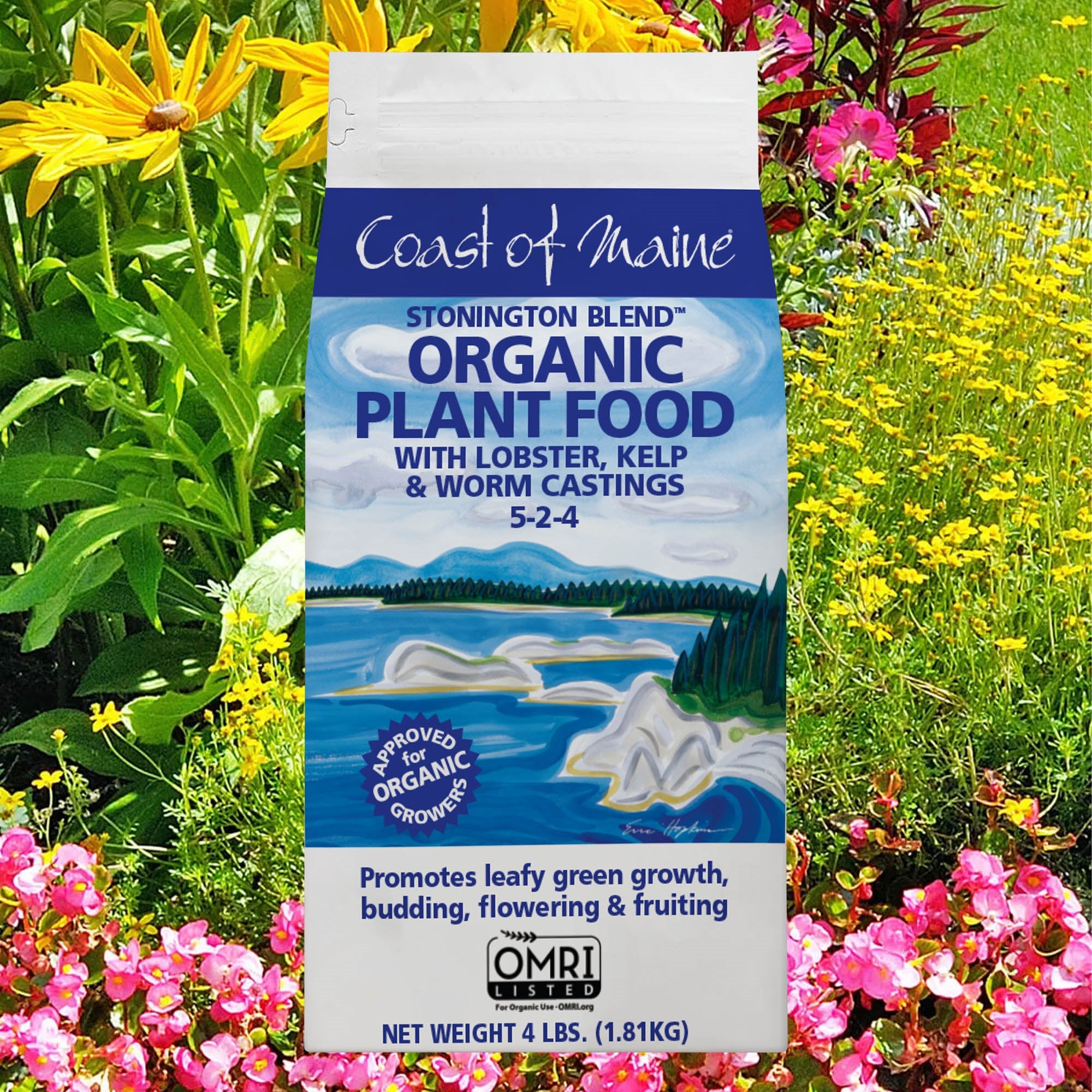 Coast of Maine Stonington Blend Organic Plant Food with Lobster, Kelp and Worm Castings, 4lb
