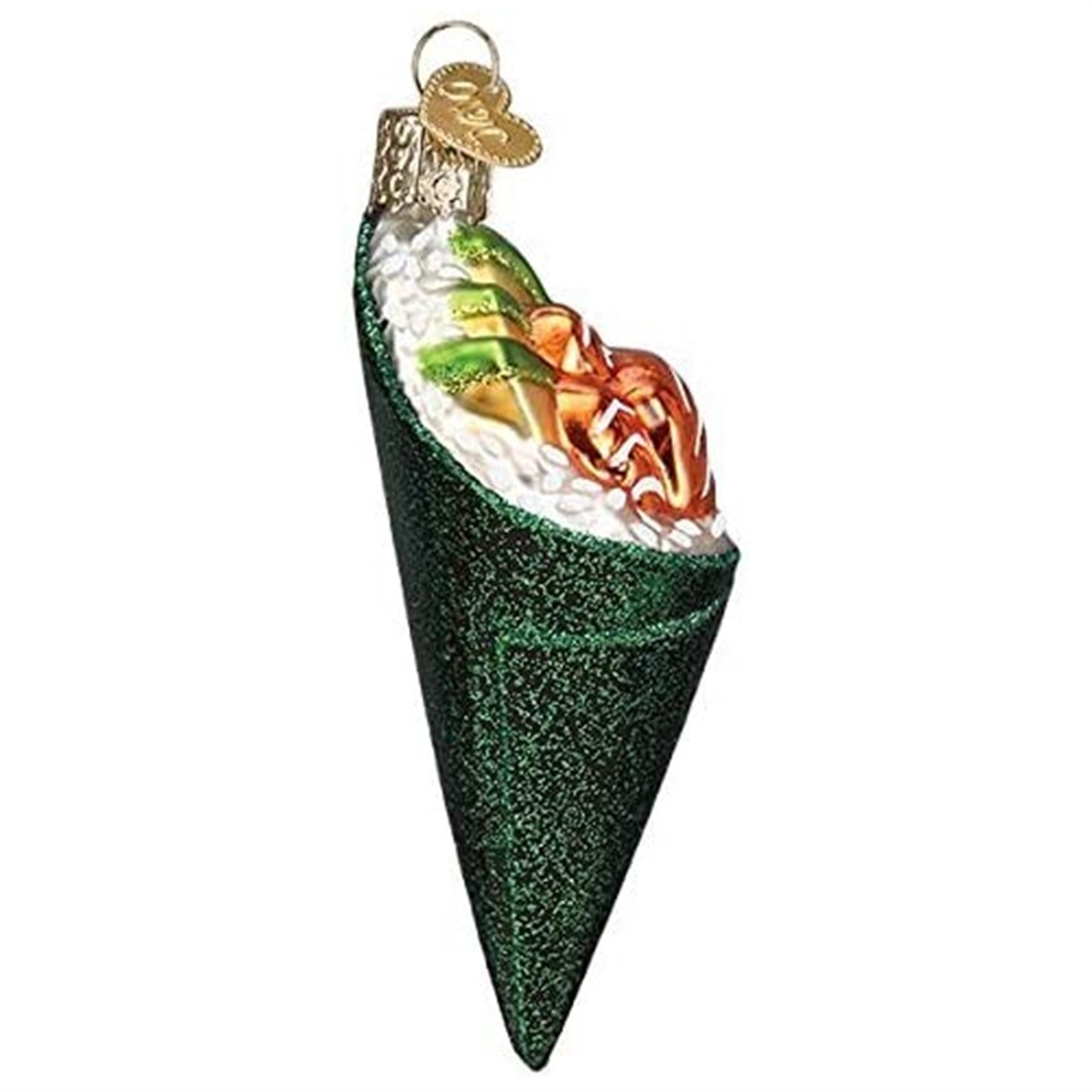 Old World Christmas Blown Glass Ornament for Christmas Tree, Sushi Hand Roll