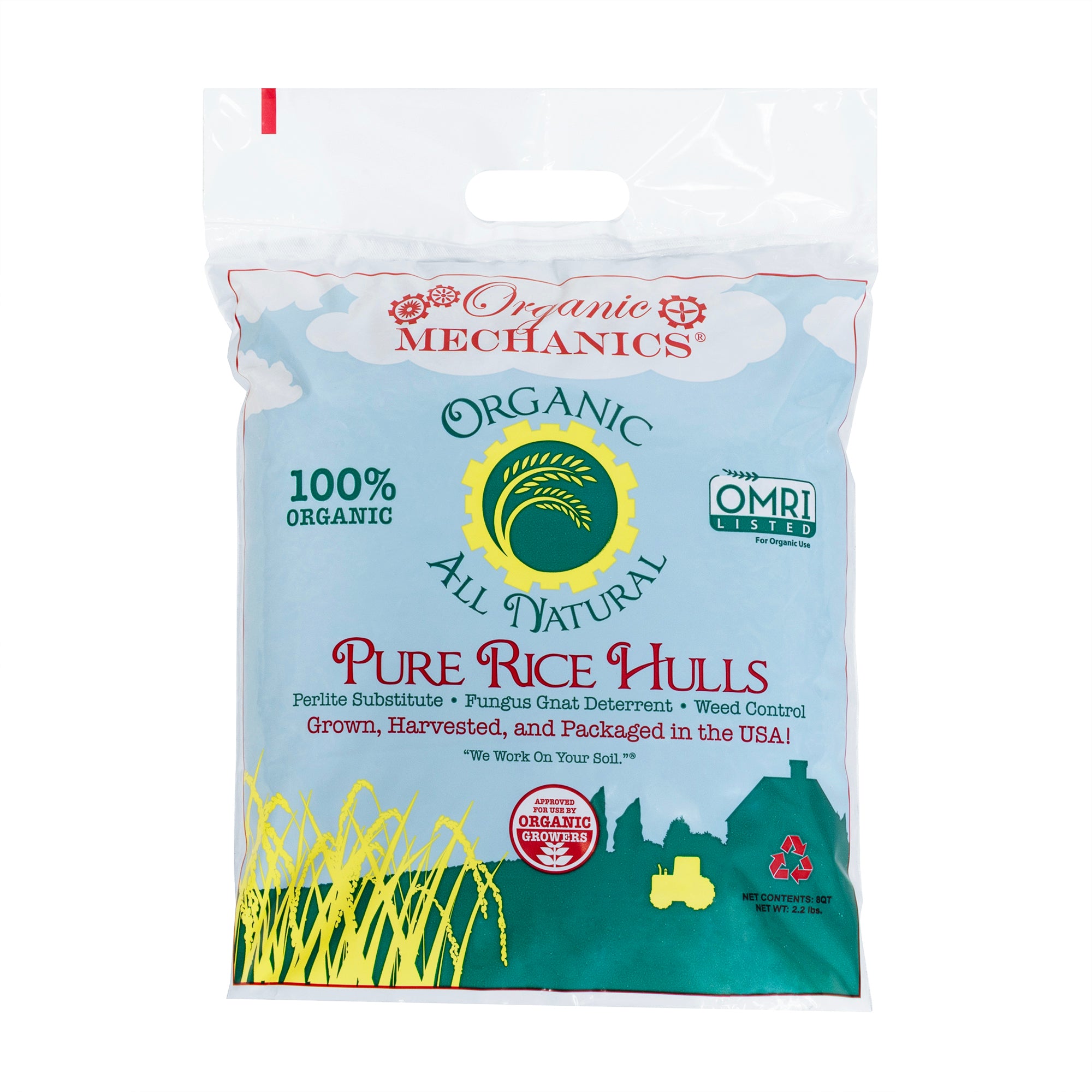 Organic Mechanics Pure Rice Hulls Perlite Substitute