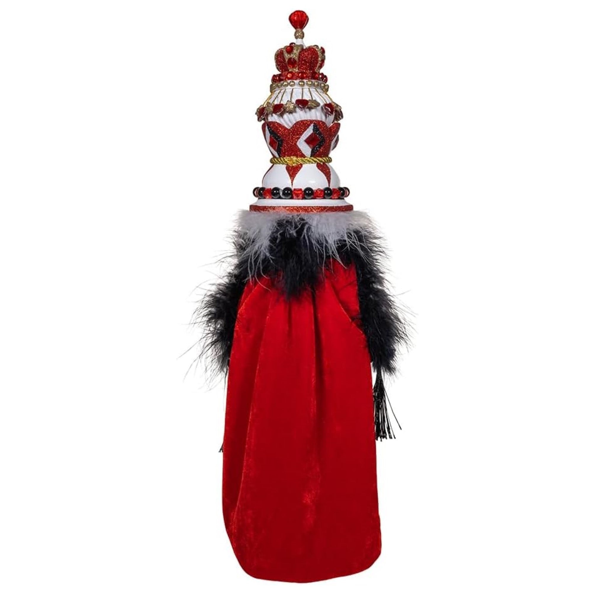 Kurt Adler Wooden Hollywood Nutcracker Collection, King Of Hearts with Cape, 19in