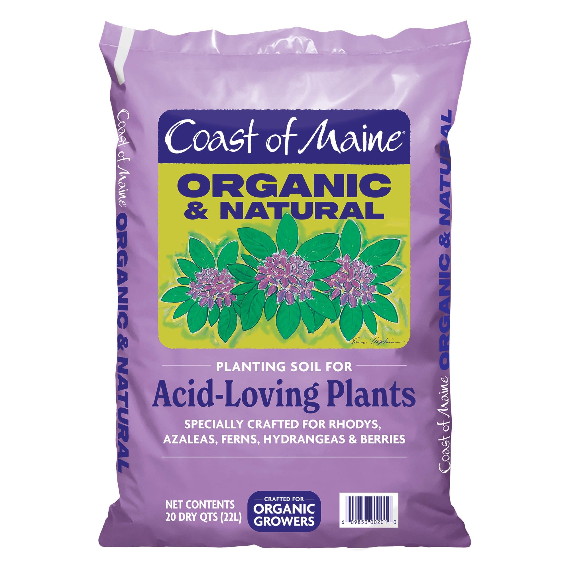 Coast of Maine Organic and Natural Planting Soil for Acid-Loving Plants, 20qt