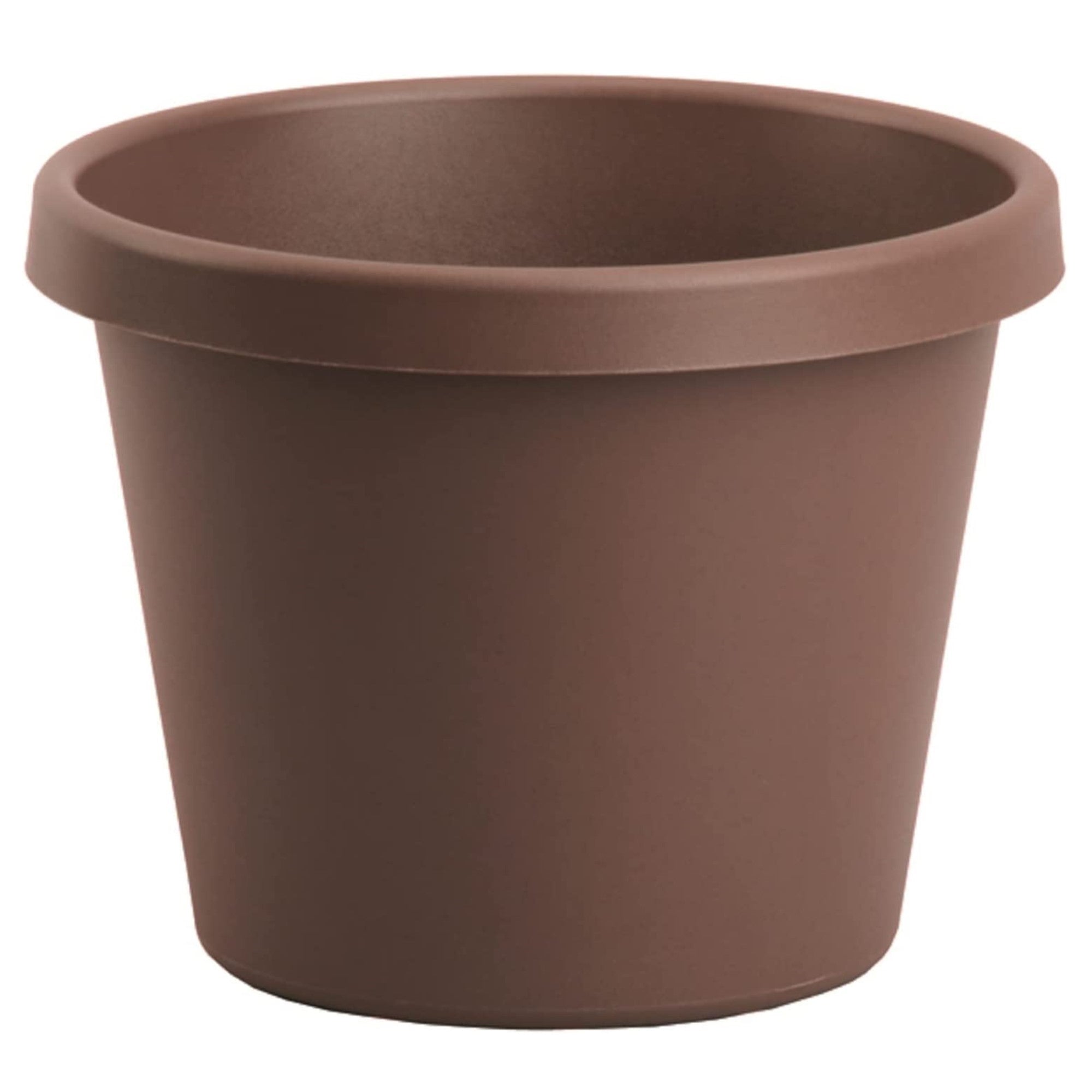 Bloem Terra Plastic Round Pot Planter, Chocolate