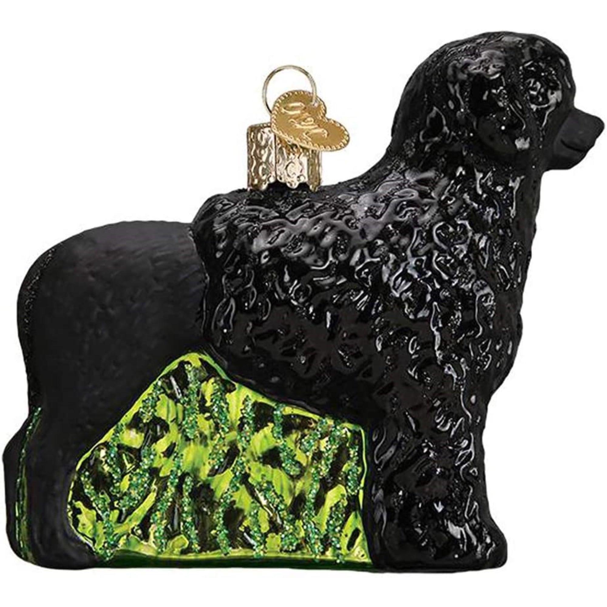 Old World Christmas Blown Glass Ornament for Christmas Tree, Portuguese Water Dog