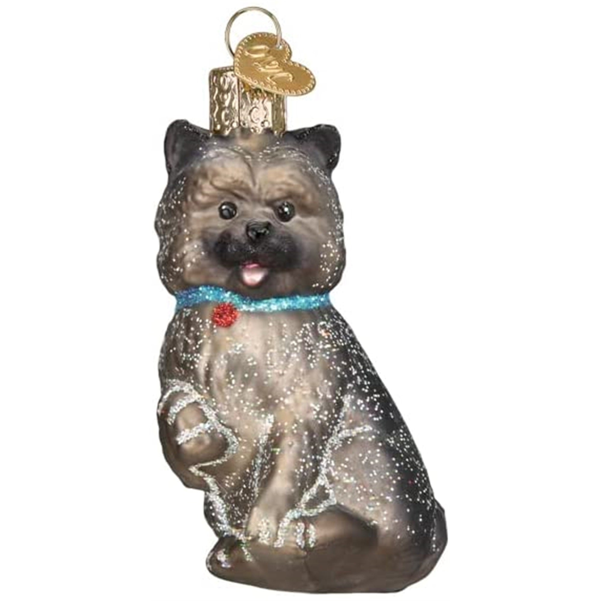 Old World Christmas Blown Glass Ornament for Christmas Tree, Cairn Terrier