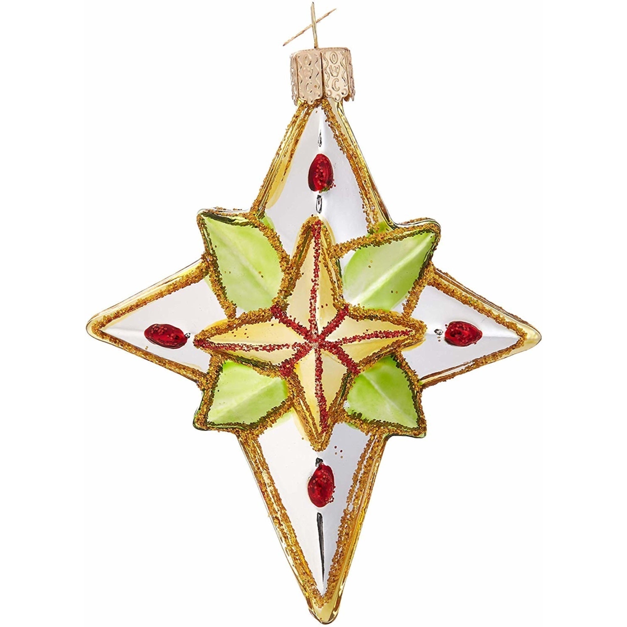 Old World Christmas Blown Glass Ornament for Christmas Tree, Luminous Star