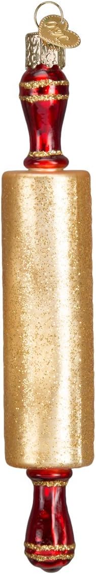 Old World Christmas Glass Blown Rolling Pin Ornament