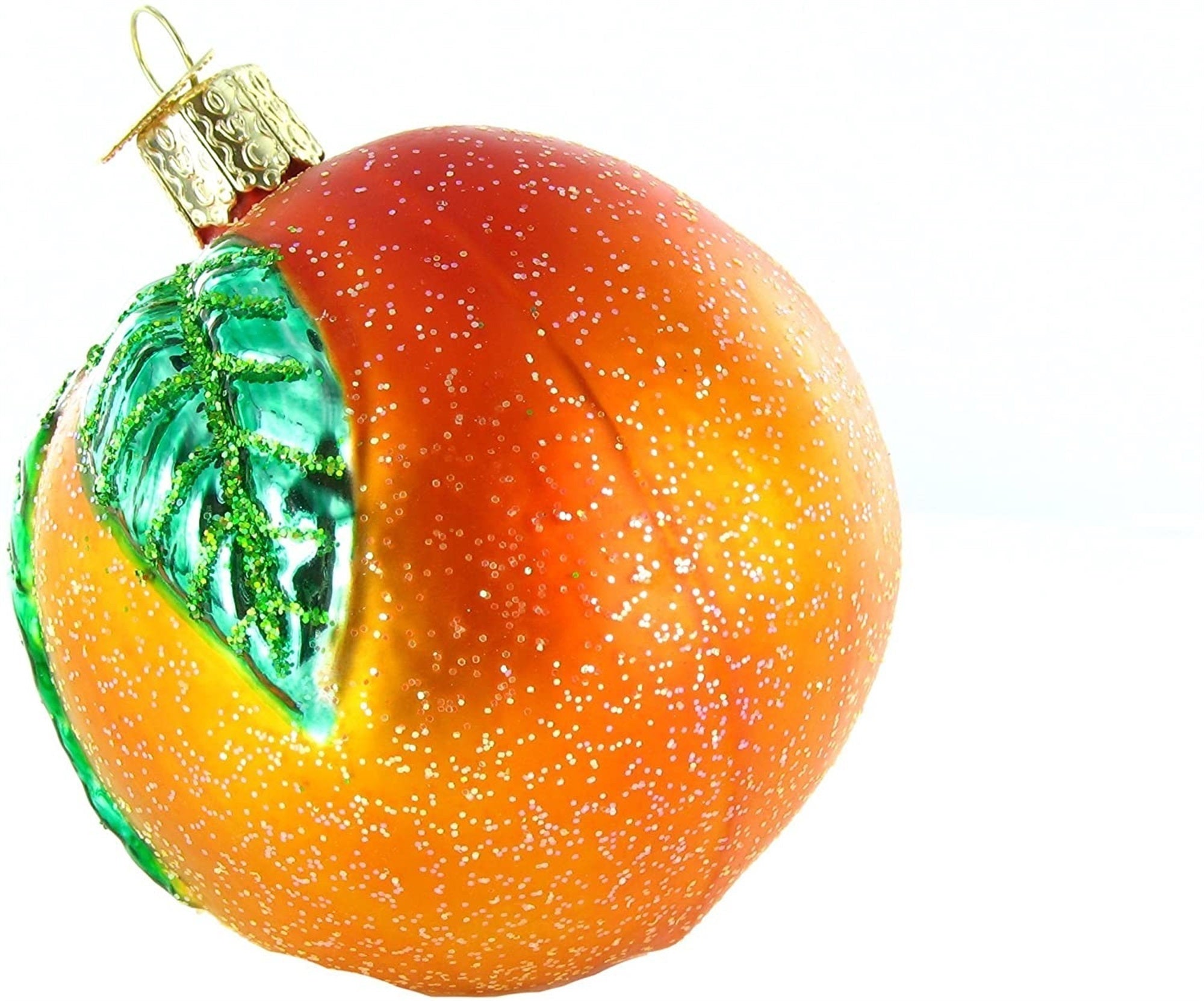 Old World Christmas Blown Glass Ornament for Christmas Tree, Peach