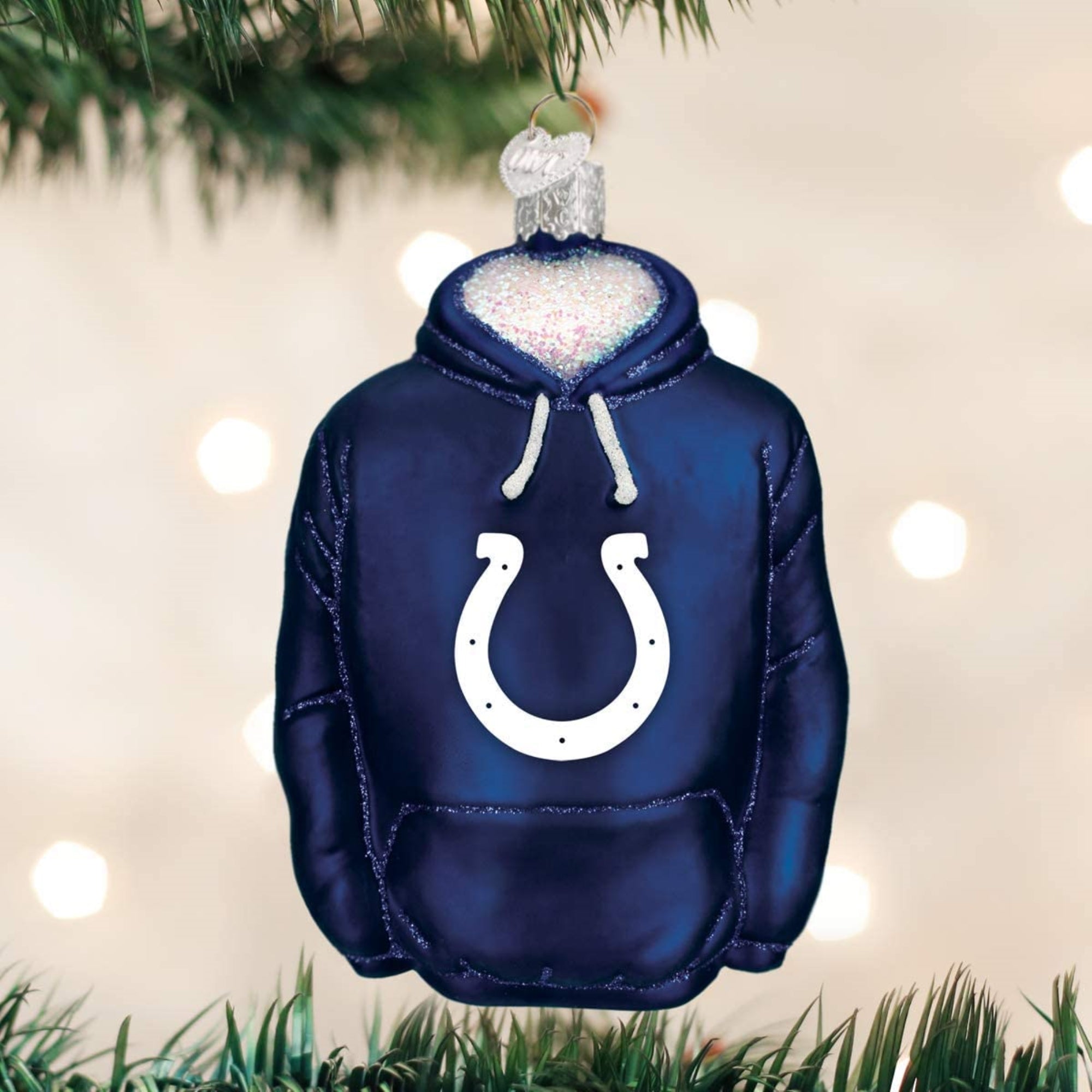 Old World Christmas Blown Glass Ornament for Christmas Tree, Indianapolis Colts Hoodie