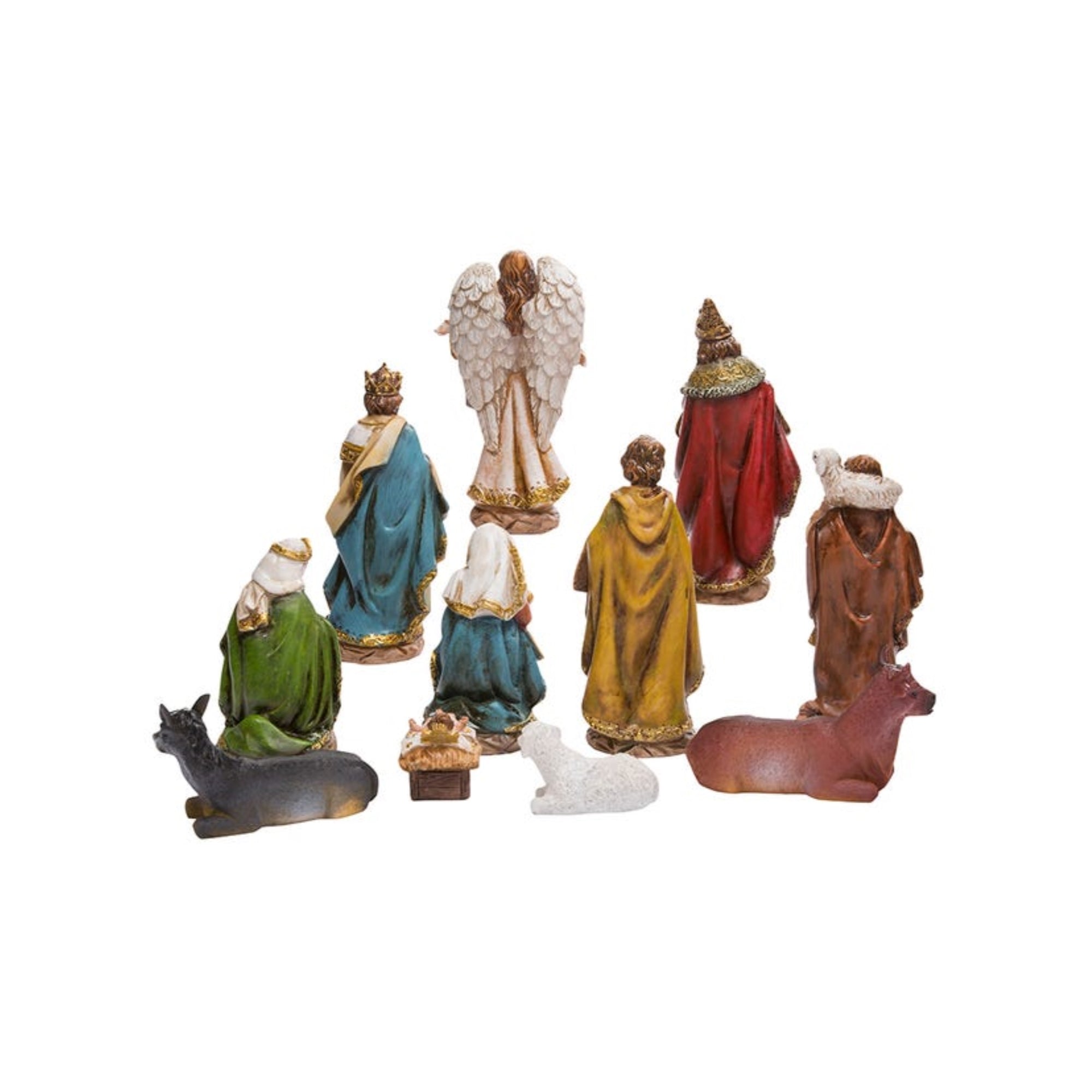 Kurt Adler Resin Christmas Nativity Set, 11 Pieces