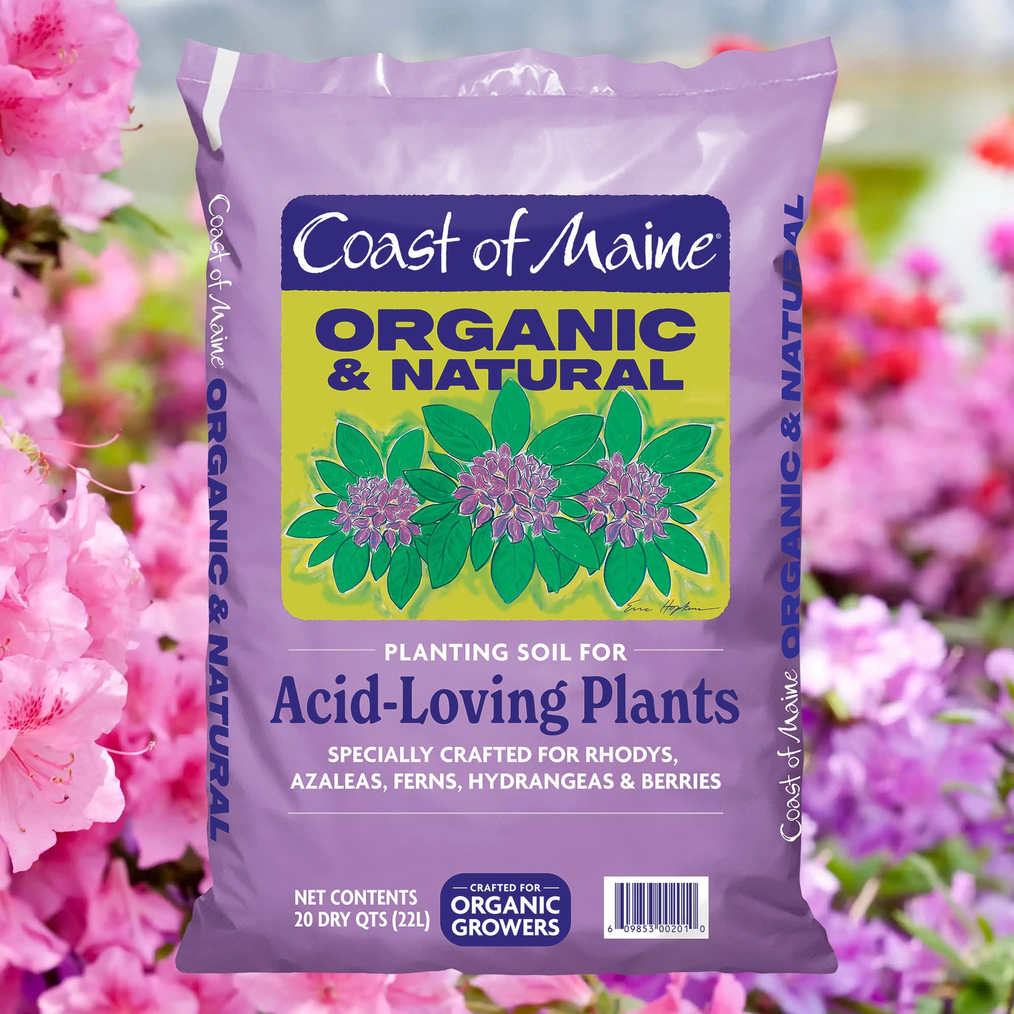 Coast of Maine Organic and Natural Planting Soil for Acid-Loving Plants, 20qt