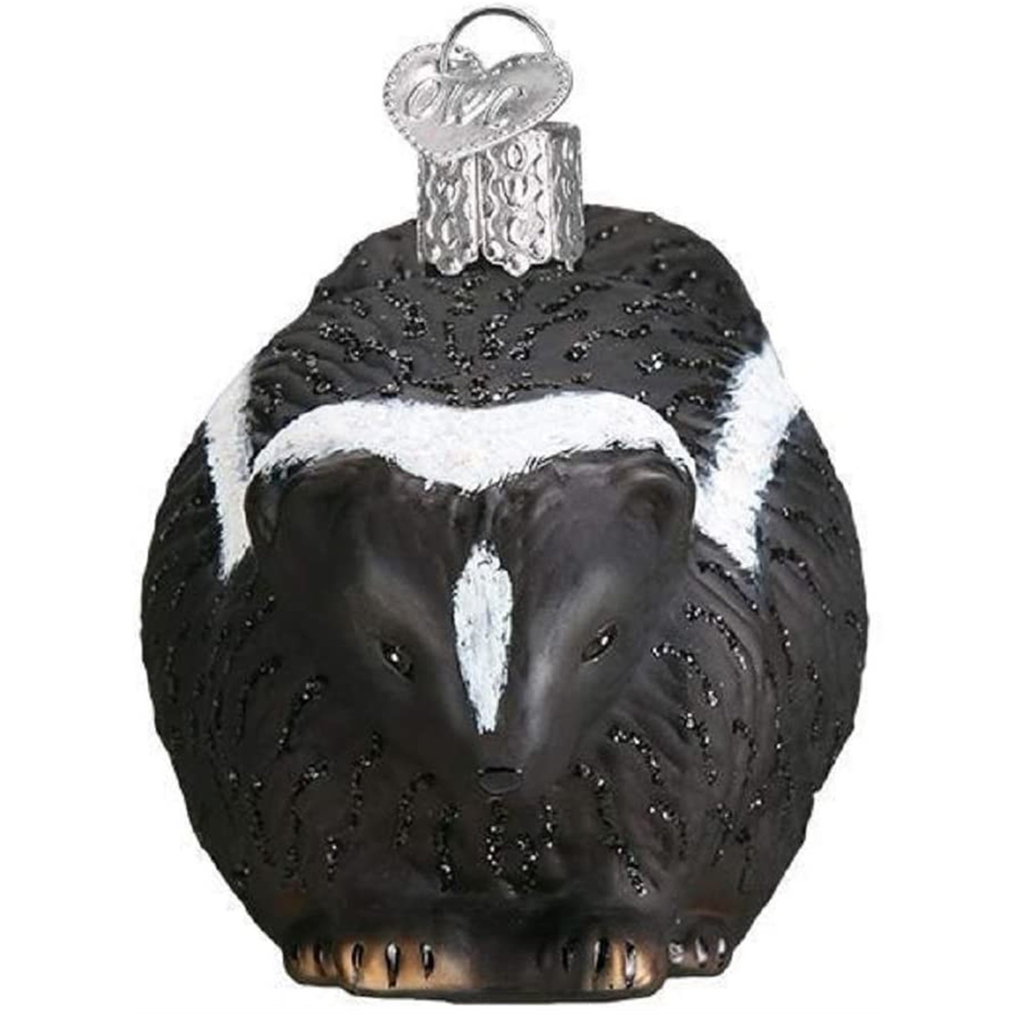 Old World Christmas Blown Glass Ornament for Christmas Tree, Skunk