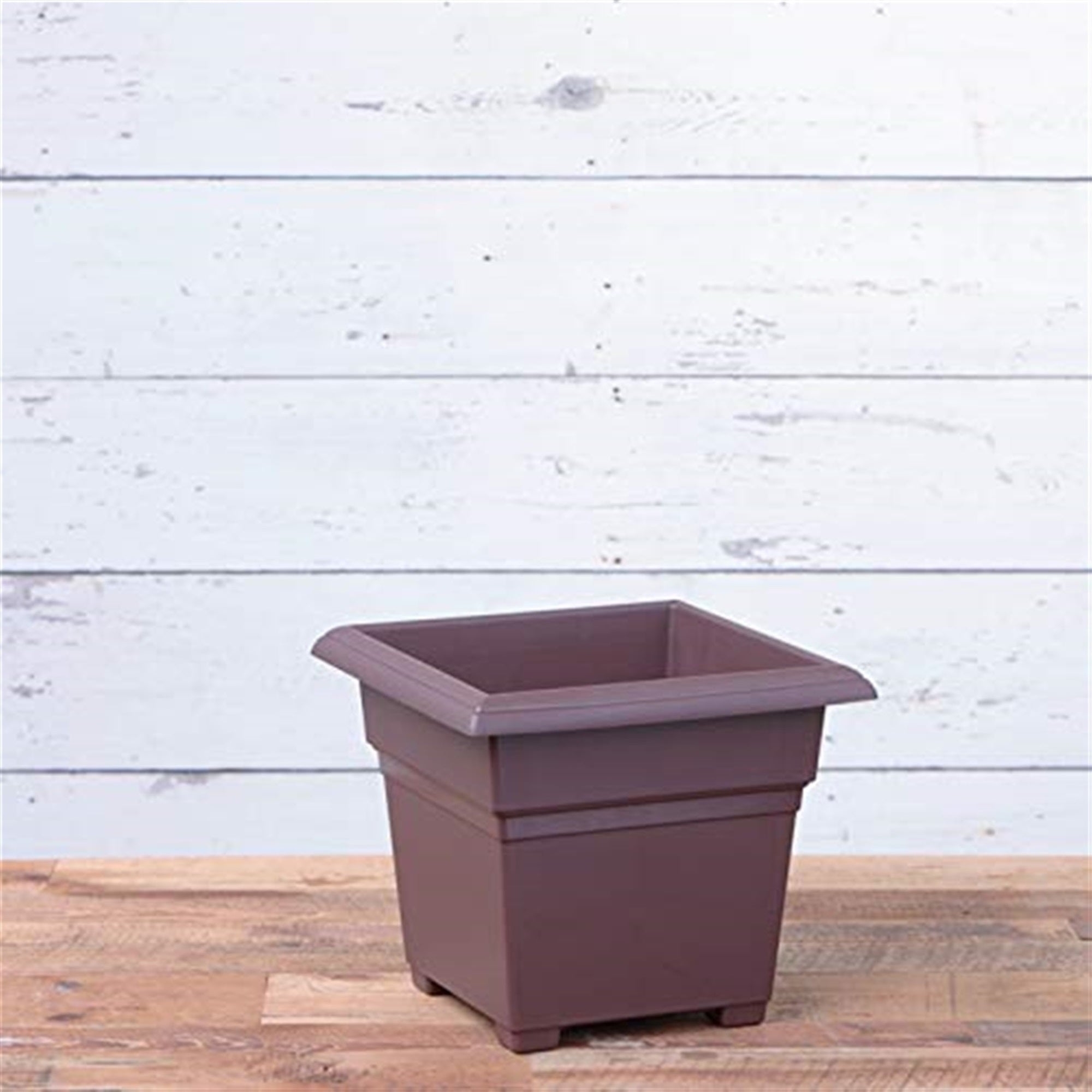 Novelty Countryside Square Tub Planter, Brown, 14 Inch