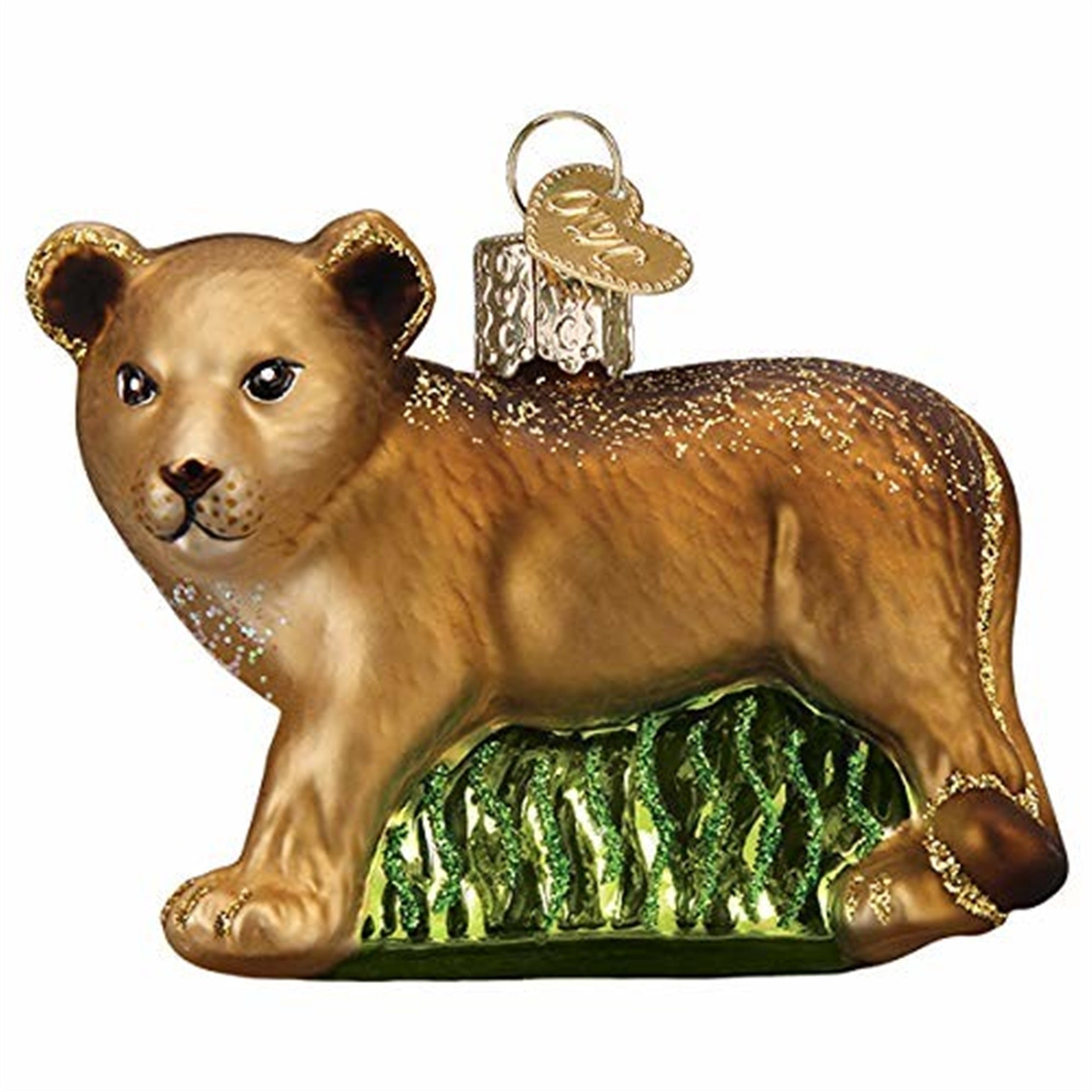 Old World Christmas Blown Glass Ornament for Christmas Tree, Lion Cub