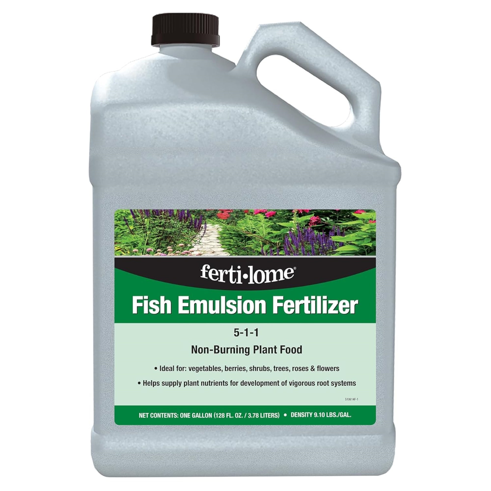 Fertilome Fish Emulsion Fertilizer 5-1-1 Non-Burning Plant Food, 1 Gallon