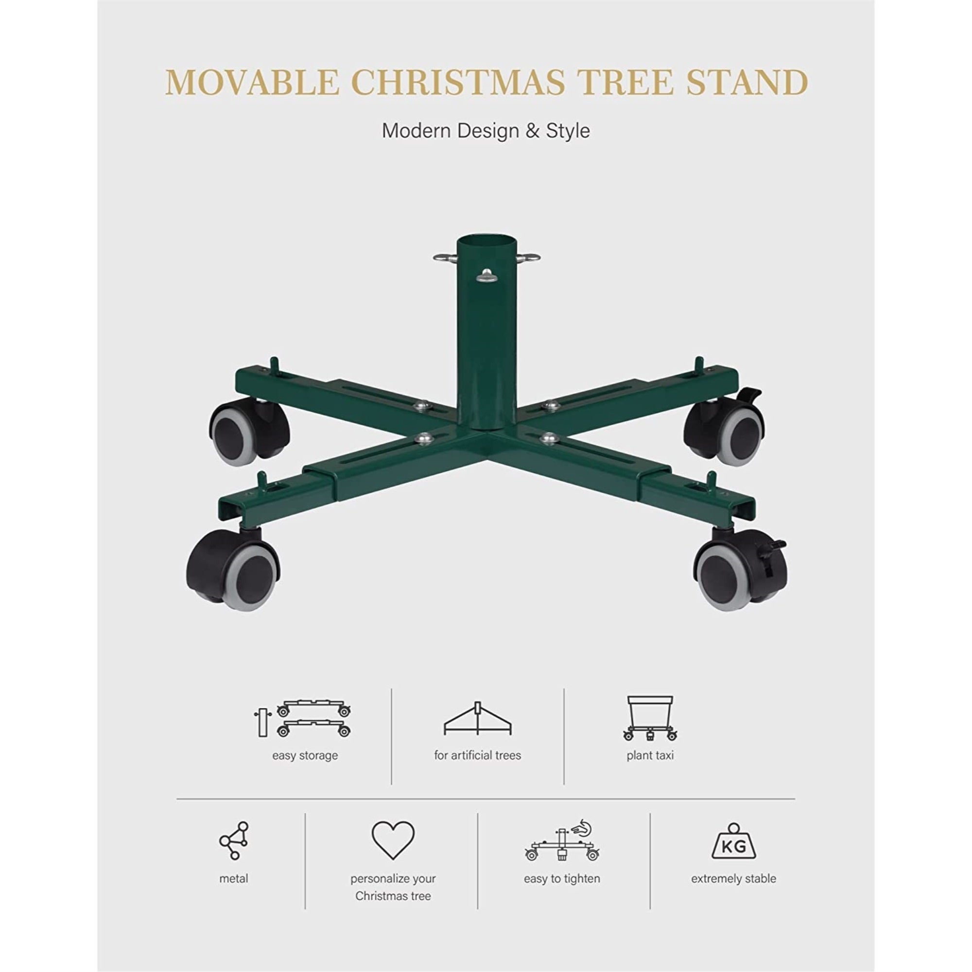 Tree Nest Movable and Adjustable Christmas Tree Stand Base Holder for Artificial Trees