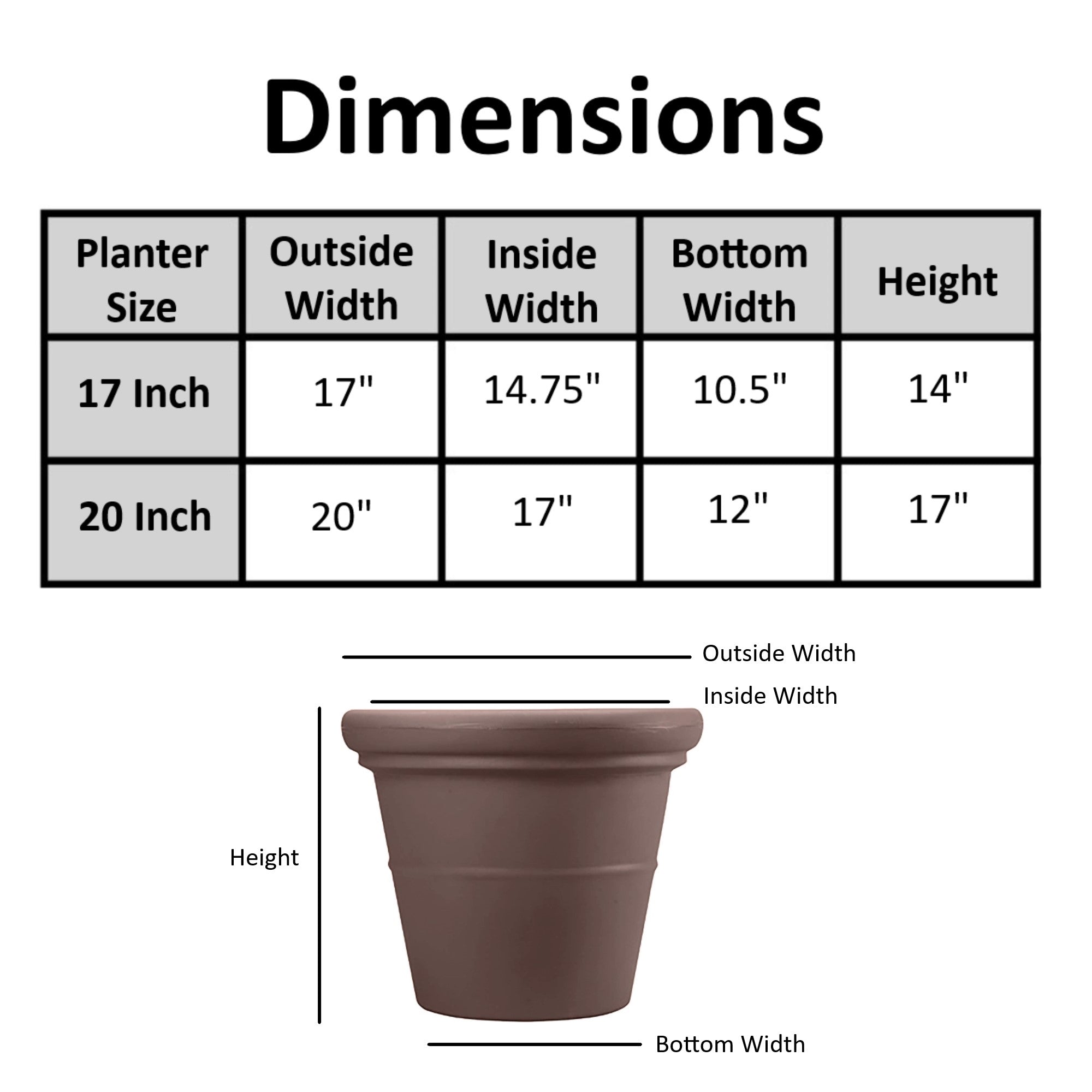 The HC Companies Terrazzo Round Plastic Planter Pot