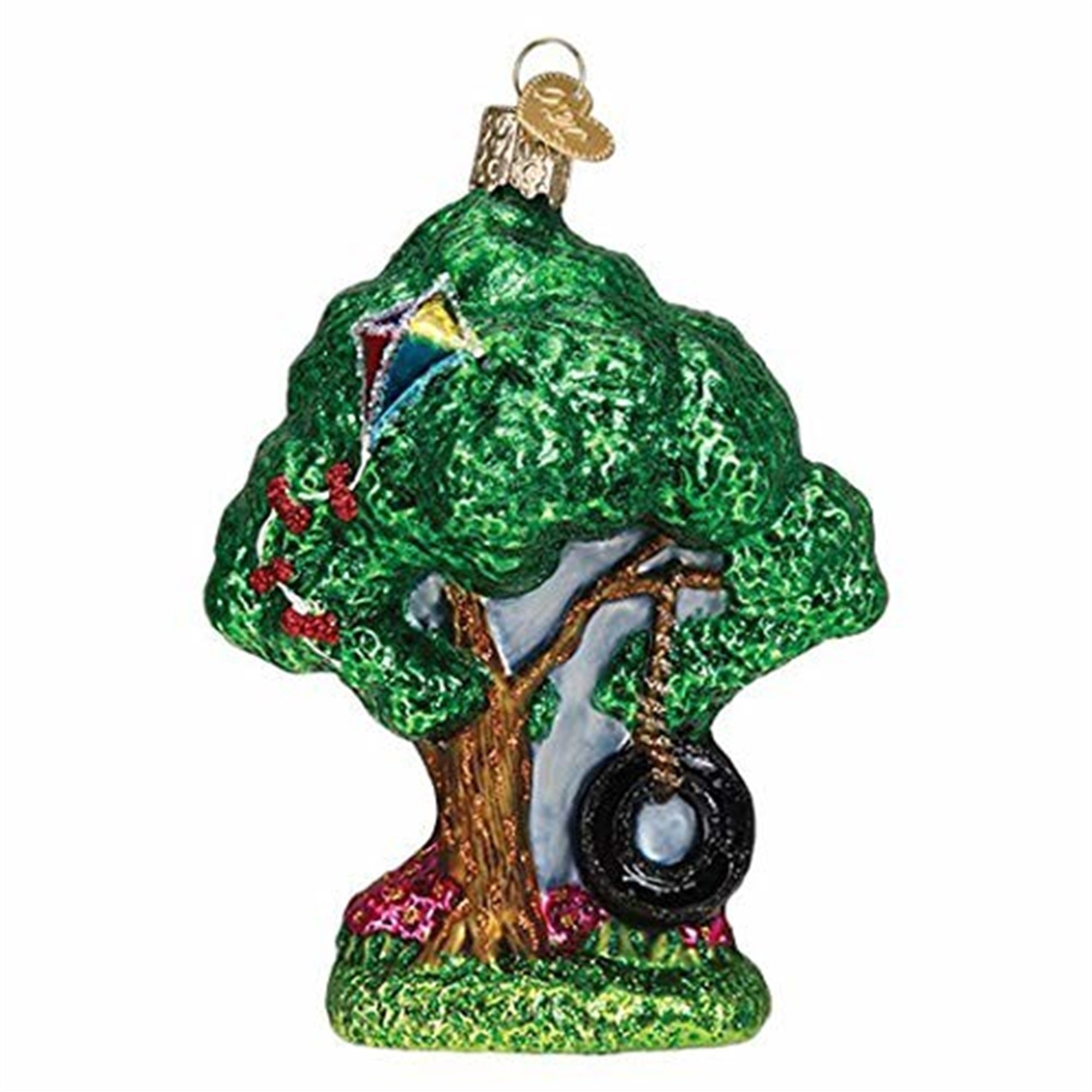 Old World Christmas Blown Glass Ornament for Christmas Tree, Tire Swing