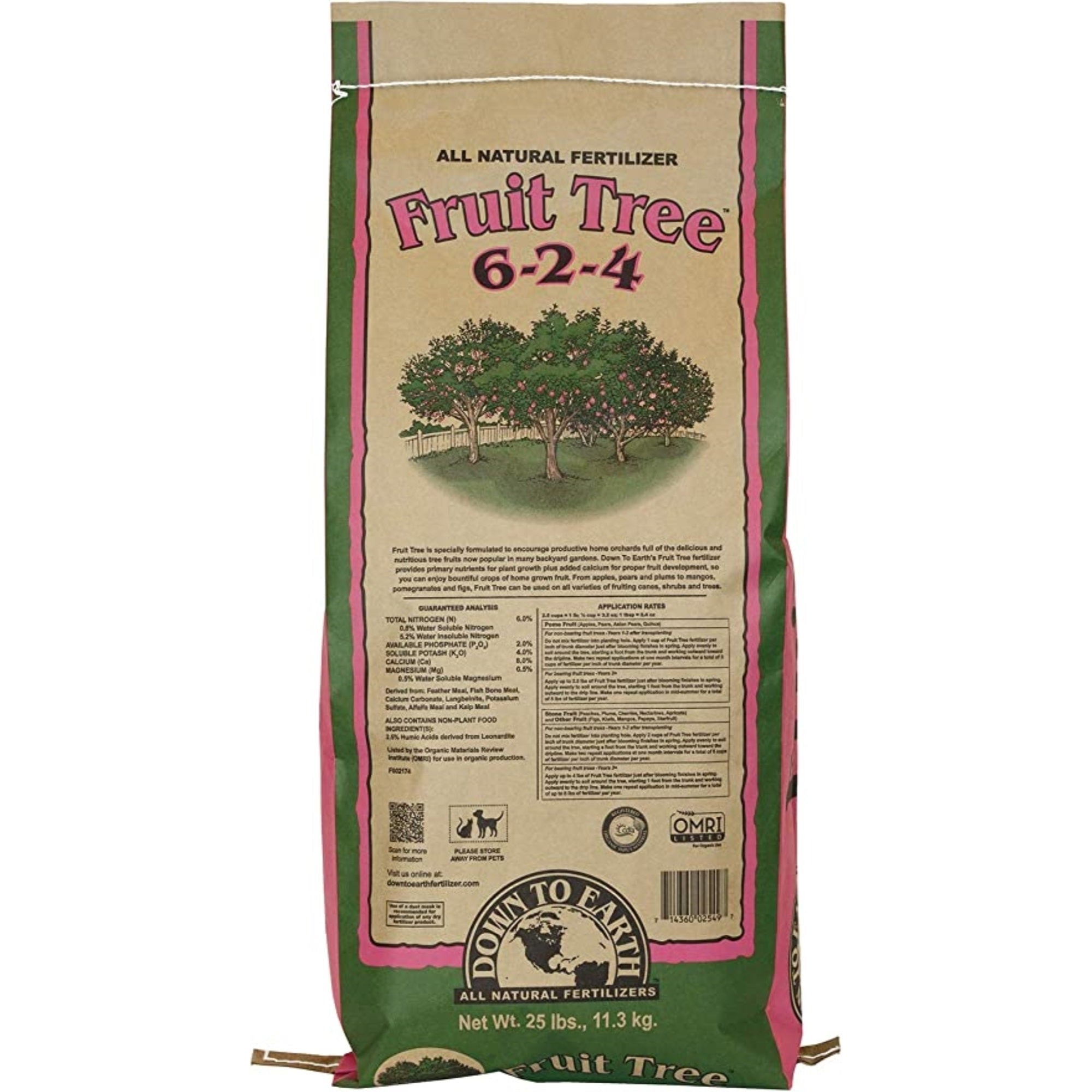 Down To Earth Organic Fruit Tree Fertilizer Mix 6-2-4