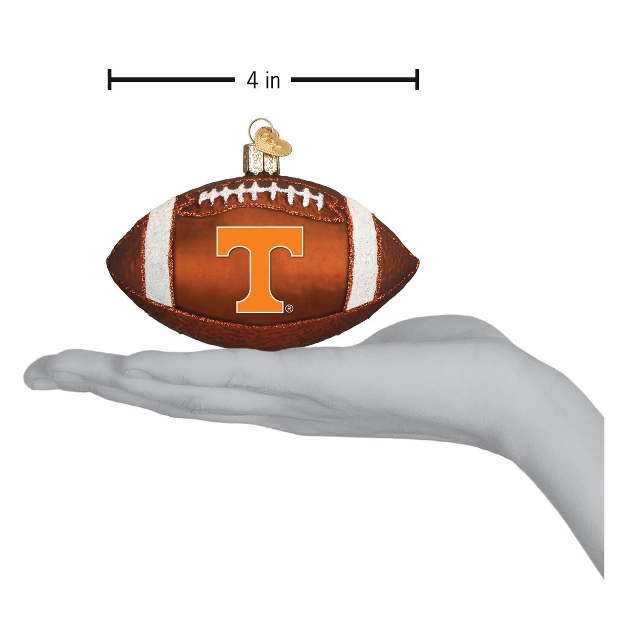 Old World Christmas Blown Glass Ornament for Christmas Tree, University of Tennessee Football