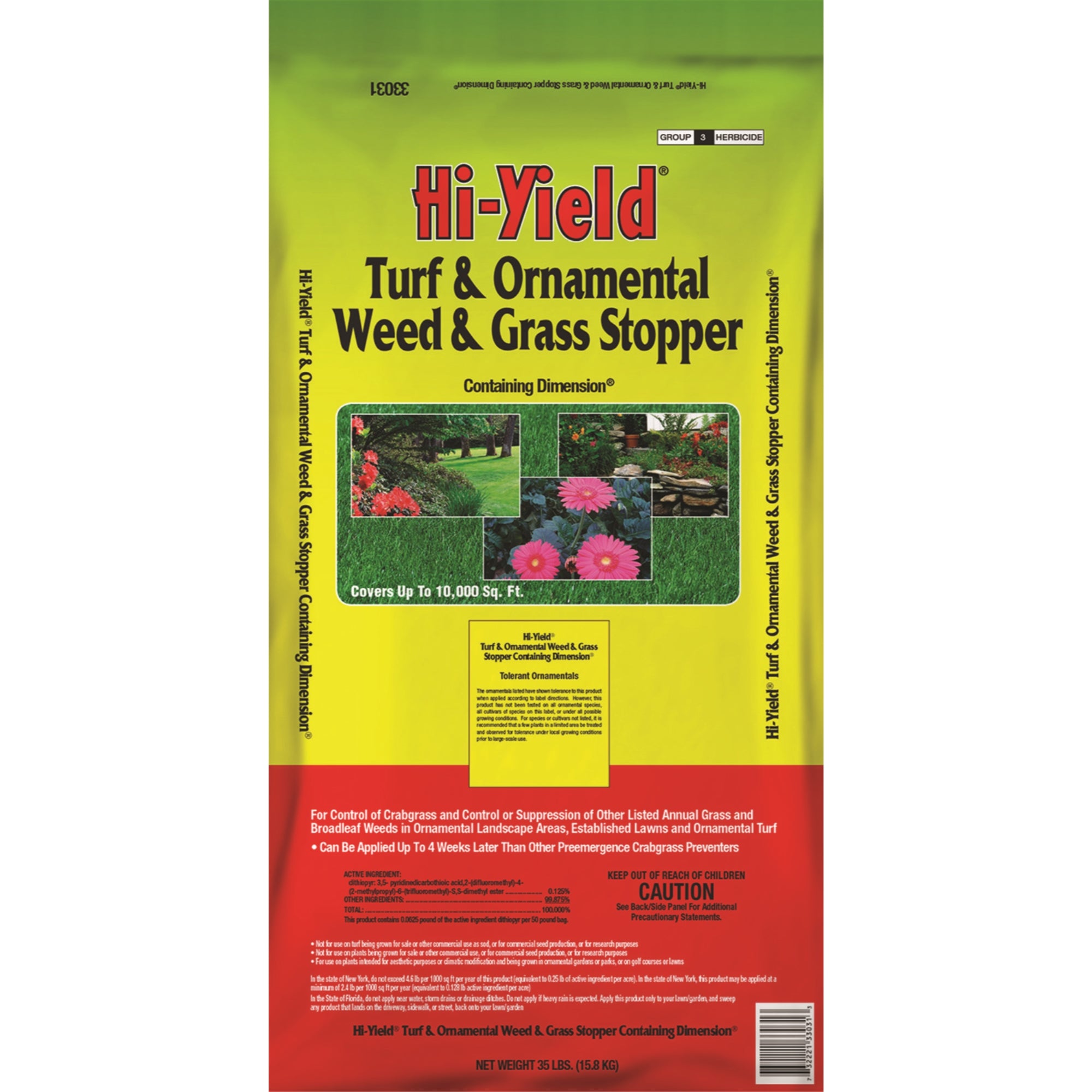 HI-Yield Turf and Ornamental Weed and Grass Stopper with Dimension