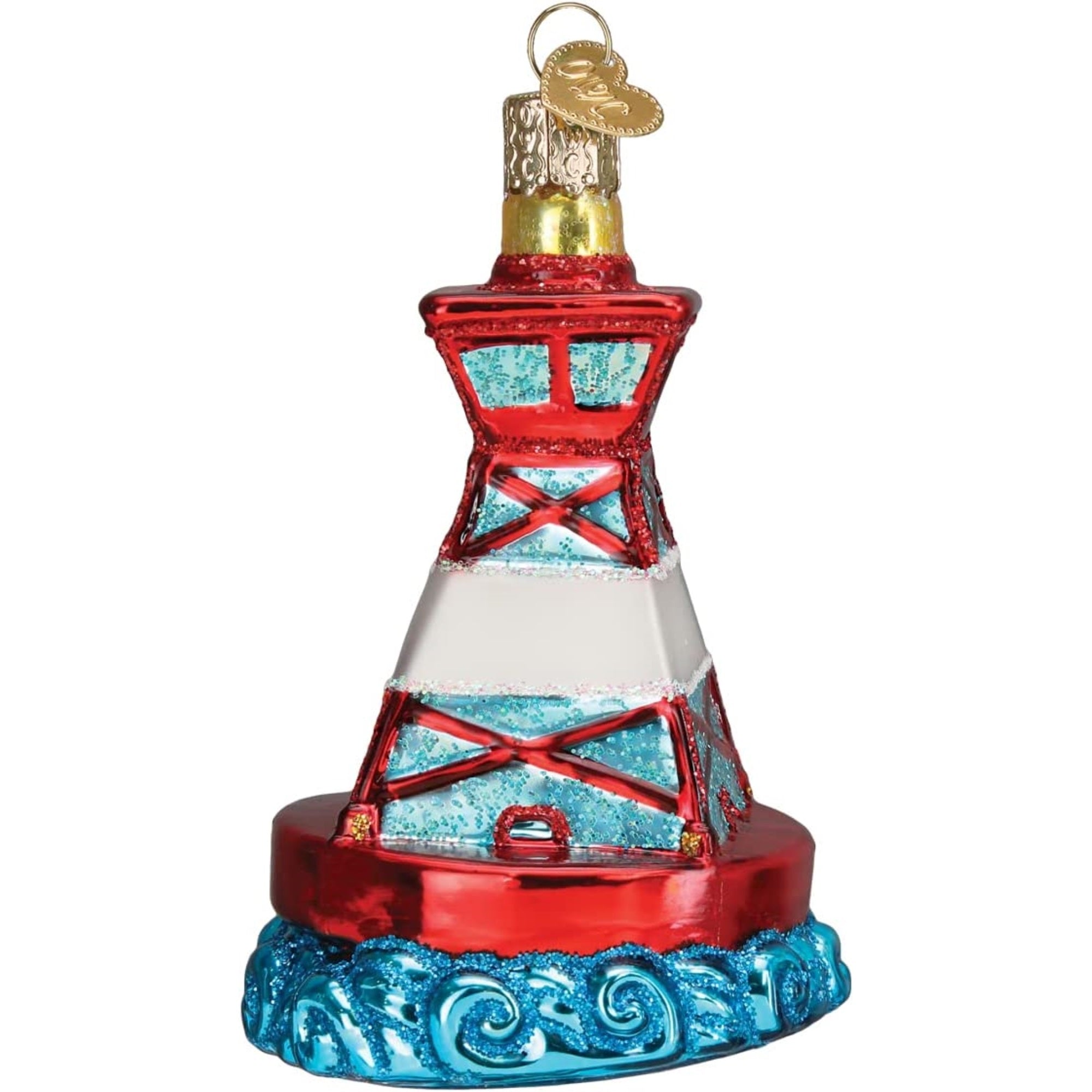 Old World Christmas Blown Glass Ornament for Christmas Tree, Buoy