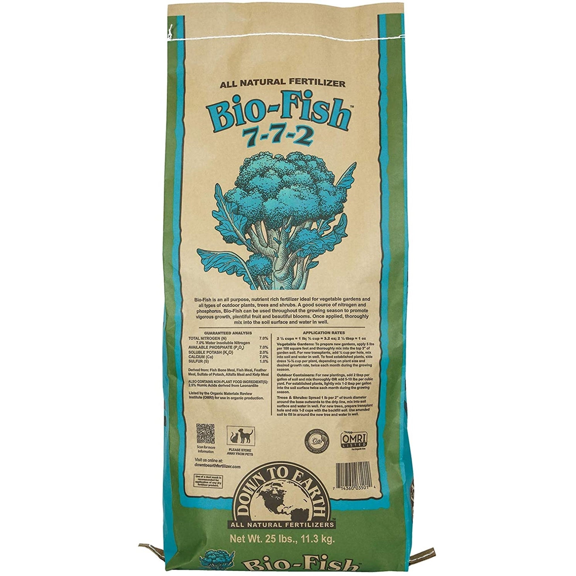 Down to Earth Organic Bio-Fish Fertilizer Mix 7-7-2