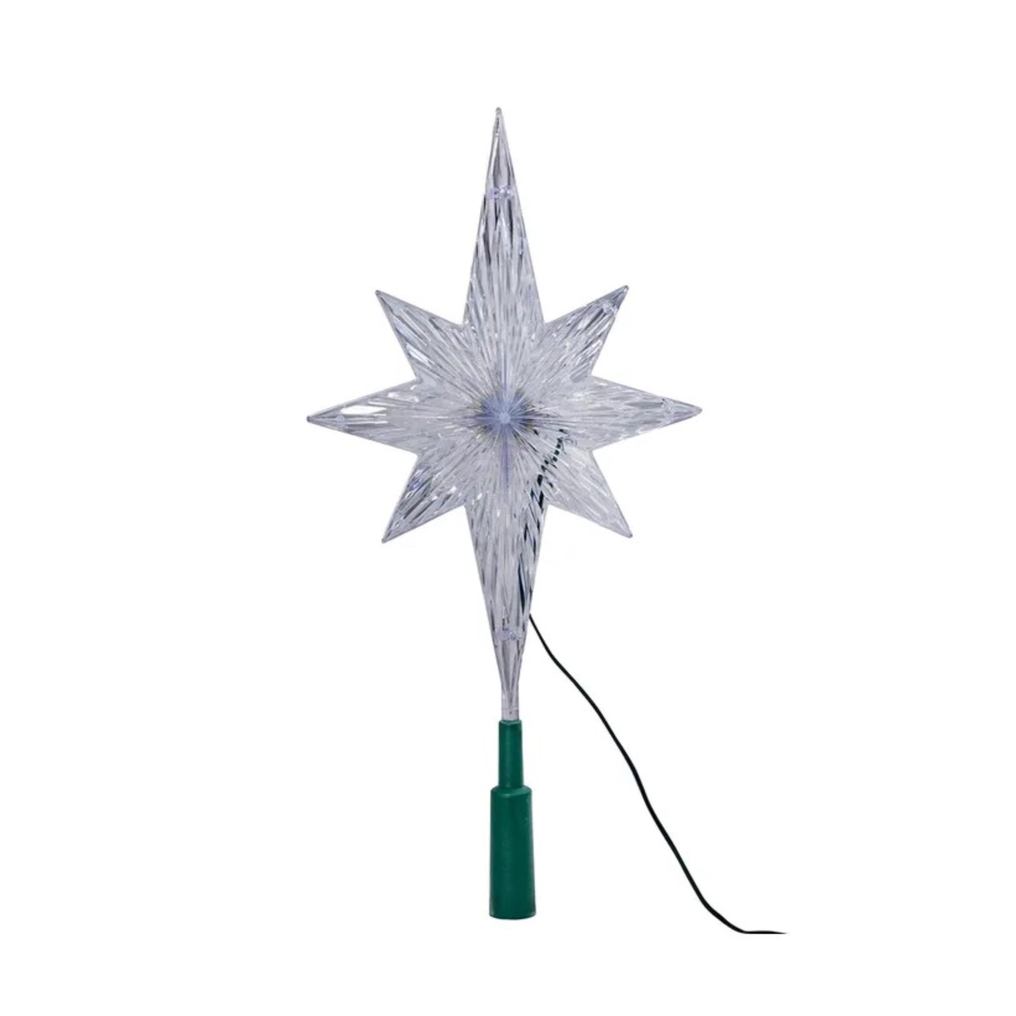 Kurt Adler 10-Light Color-Changing LED Polar Star Christmas Treetop, 11.25in