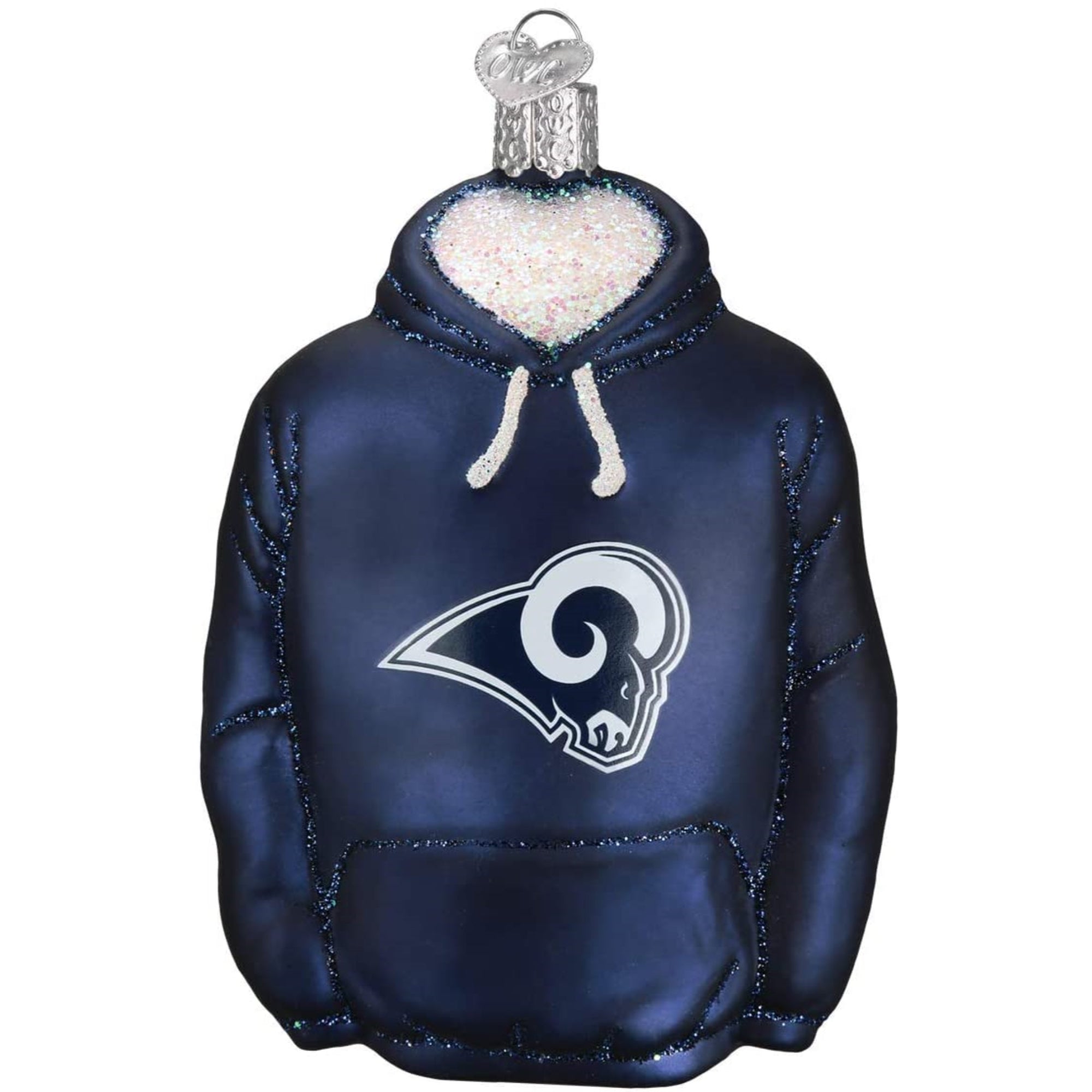 Old World Christmas Blown Glass Ornament for Christmas Tree, Los Angeles Rams Hoodie