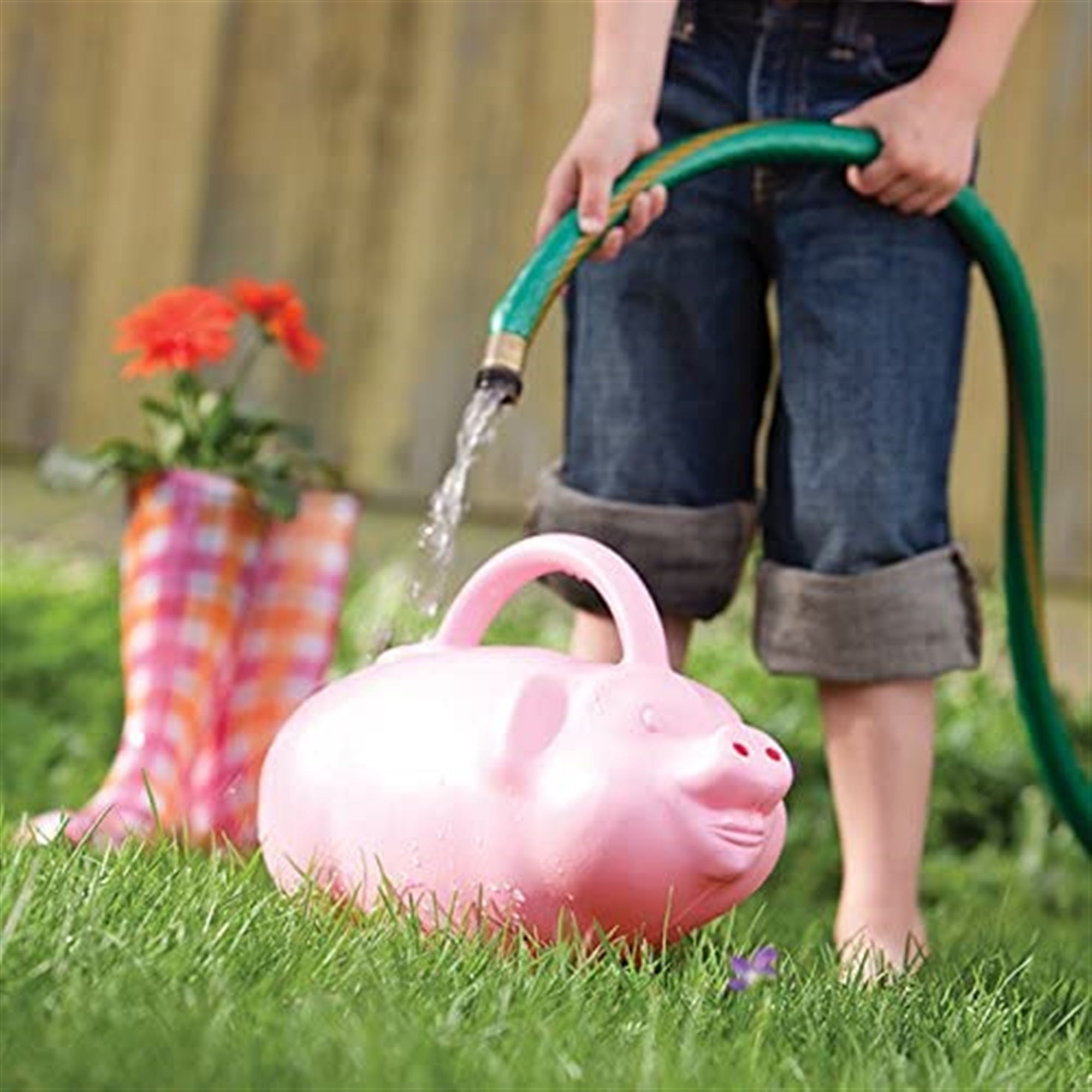 BABS Children's Pig Watering Can, Pink, 1.75 Gallons