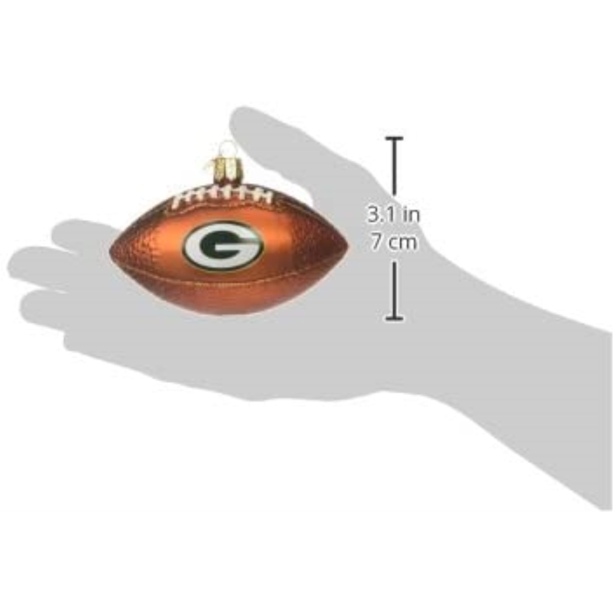 Old World Christmas Blown Glass Ornament for Christmas Tree, Green Bay Packers Football