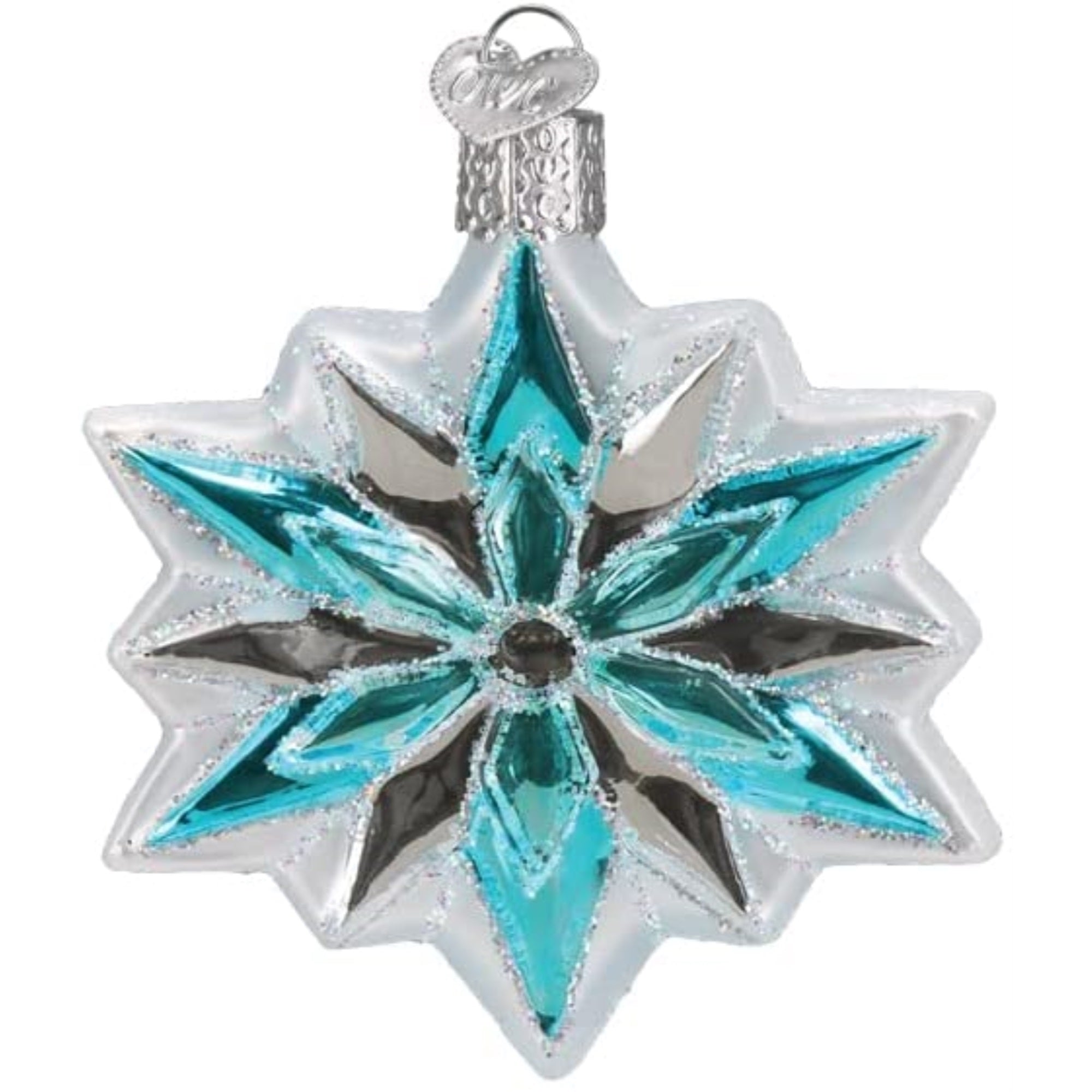 Old World Christmas Blown Glass Ornament for Christmas Tree, Snowflake