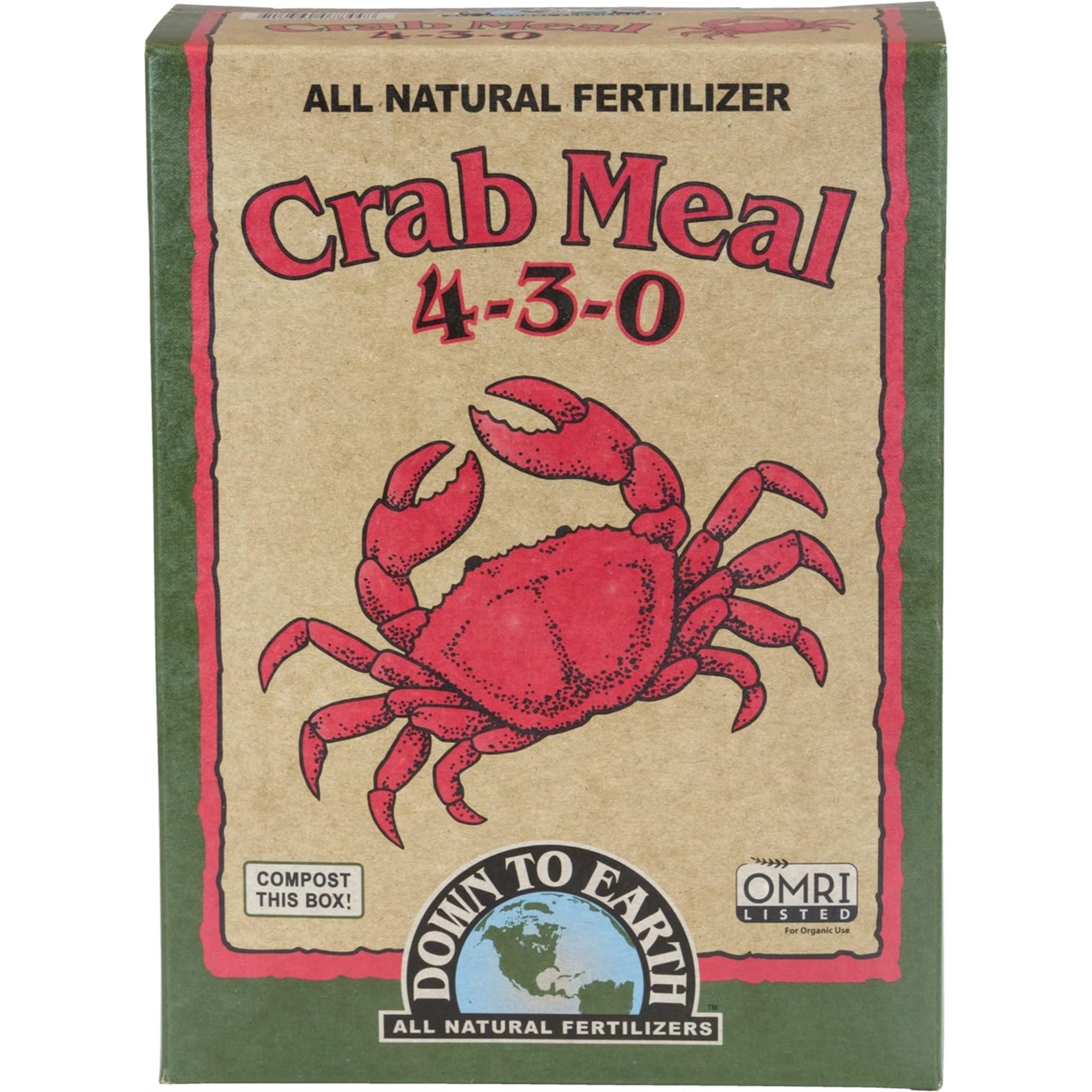 Down to Earth Organic Crab Meal Fertilizer Mix 4-3-0