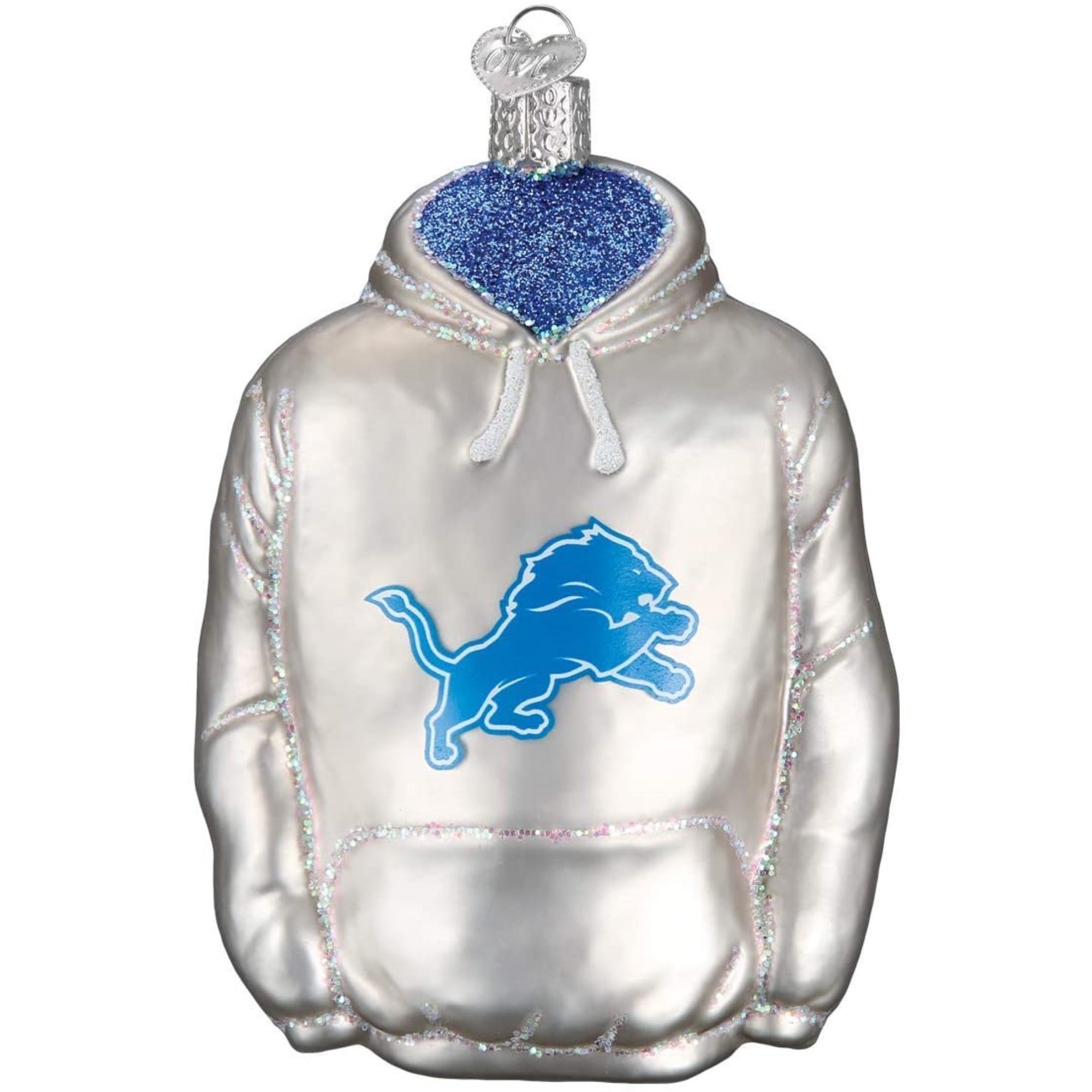 Old World Christmas Blown Glass Ornament for Christmas Tree, Detroit Lions Hoodie