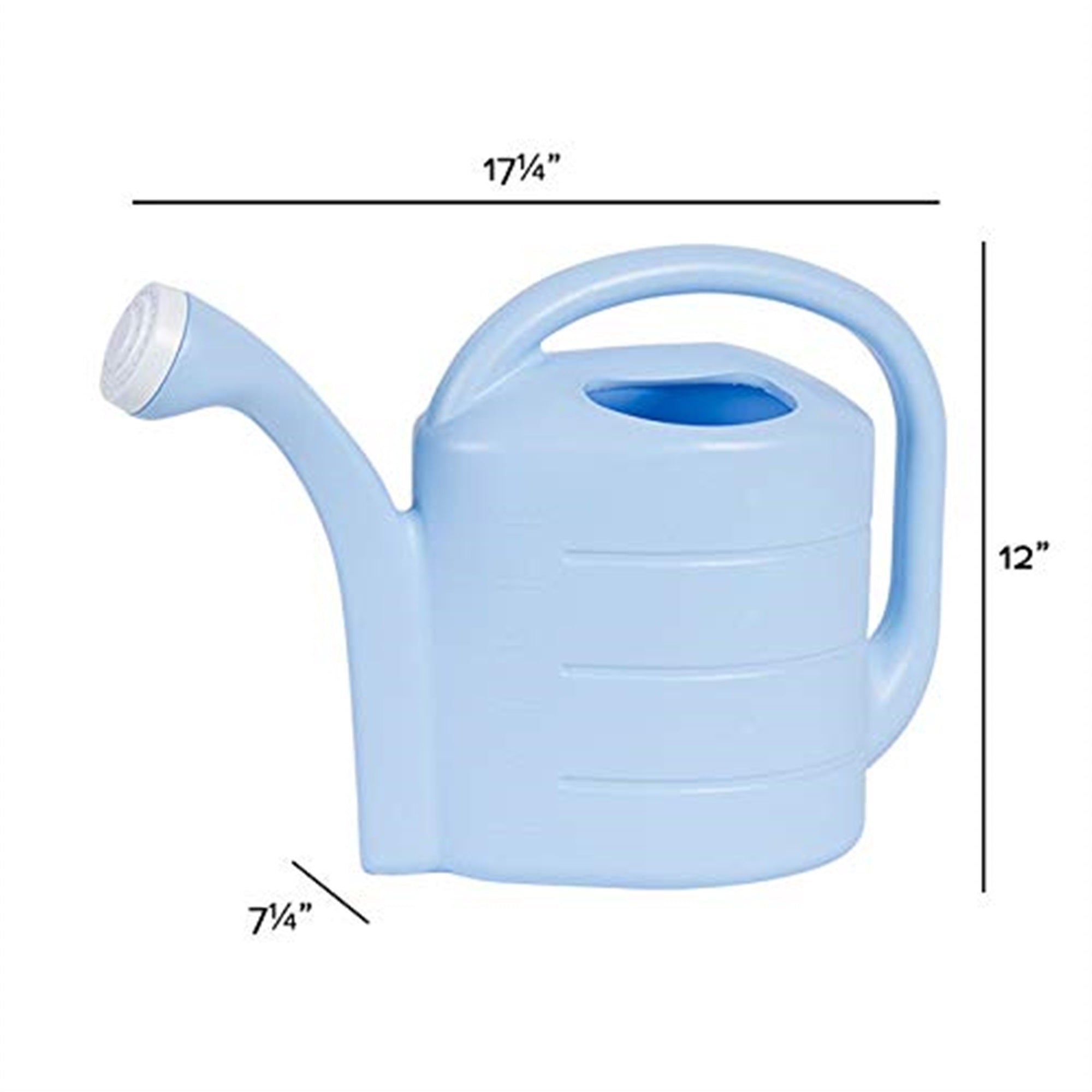 Novelty Deluxe Plastic Watering Can, Sky Blue, 2 Gallons