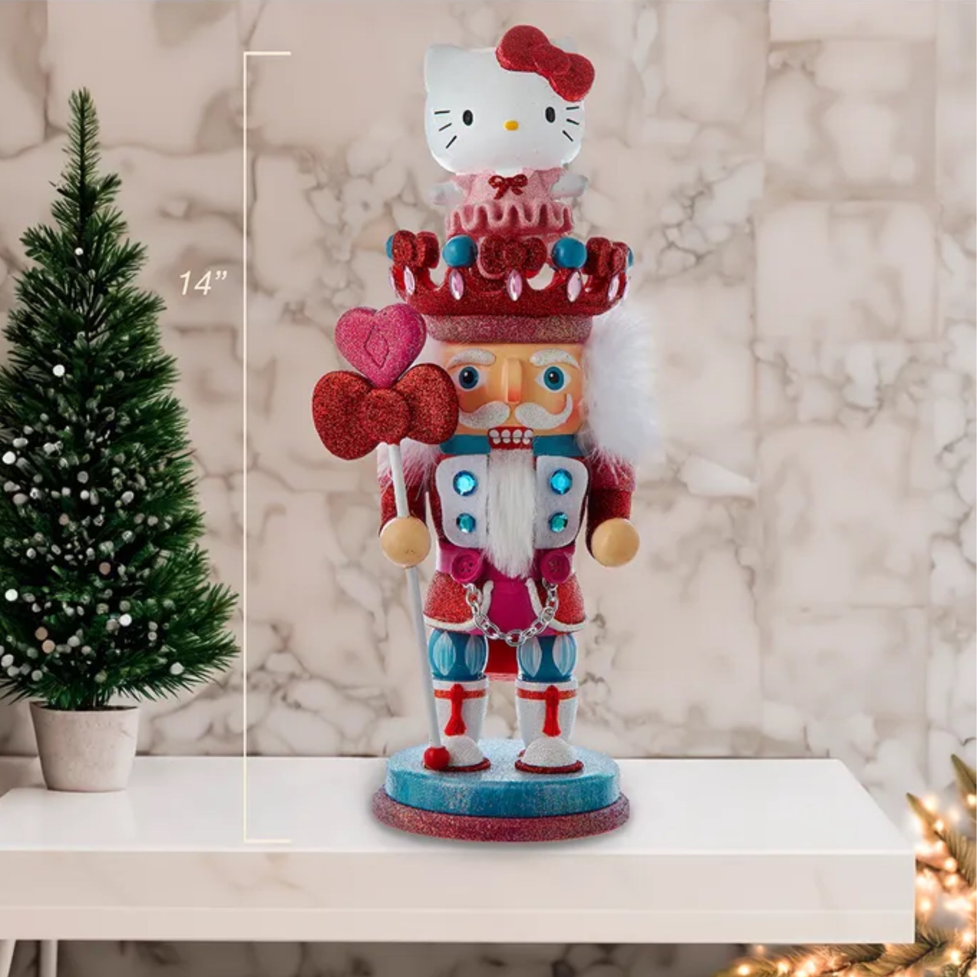 Kurt Adler Hollywood Nutcracker Collection, Hello Kitty, 14in