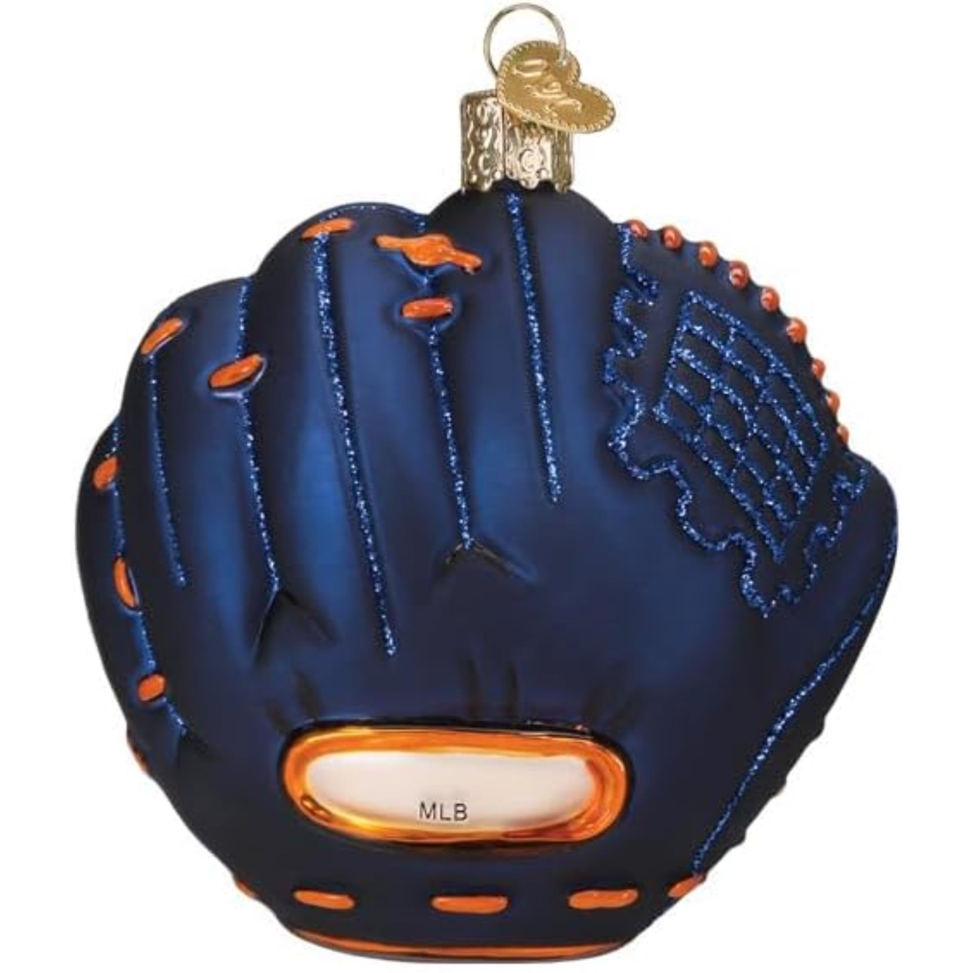 Old World Christmas Blown Glass Ornament for Christmas Tree, Detroit Tigers Baseball Mitt (with OWC Gift Box)