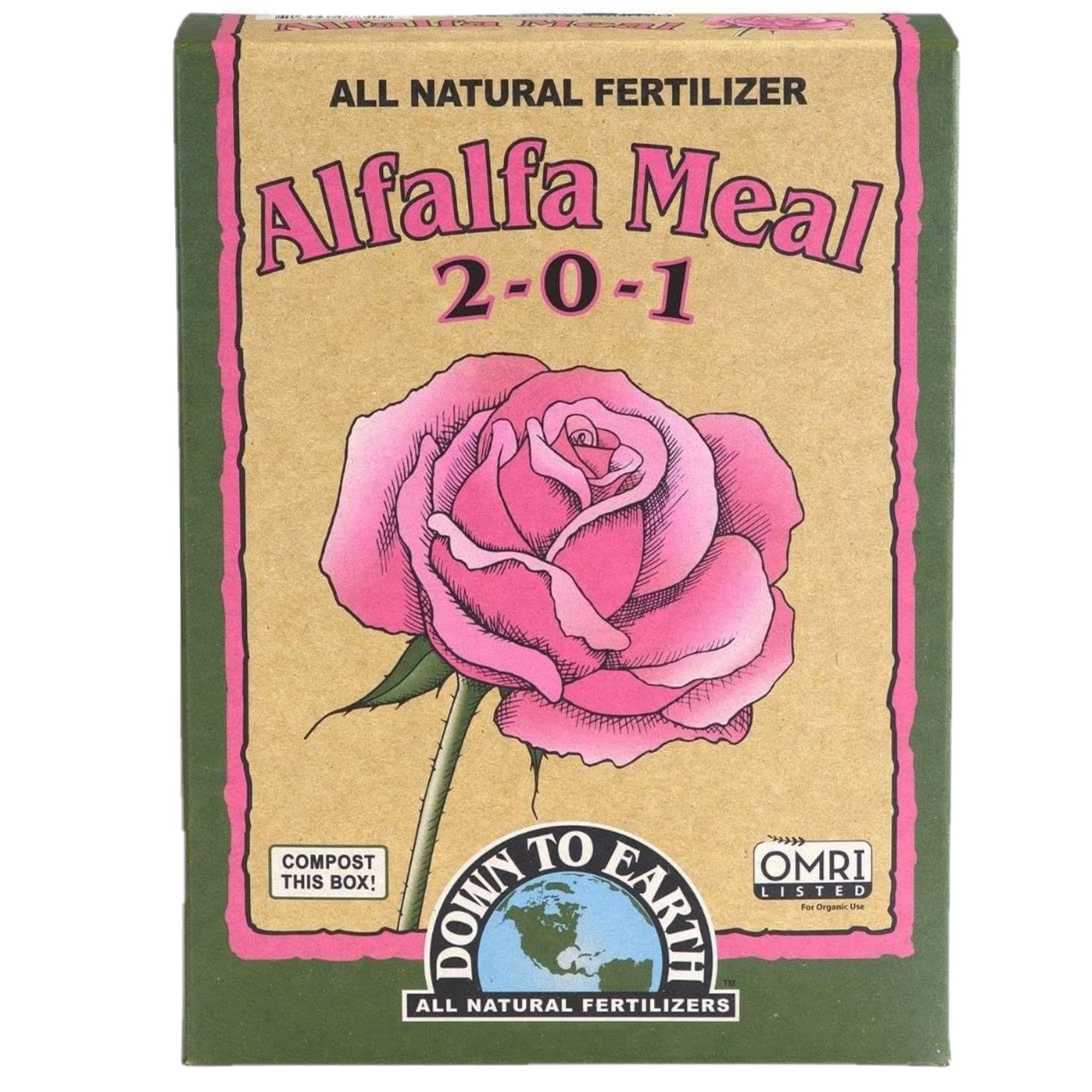 Down to Earth Organic Alfalfa Meal Fertilizer Mix 2-0-1