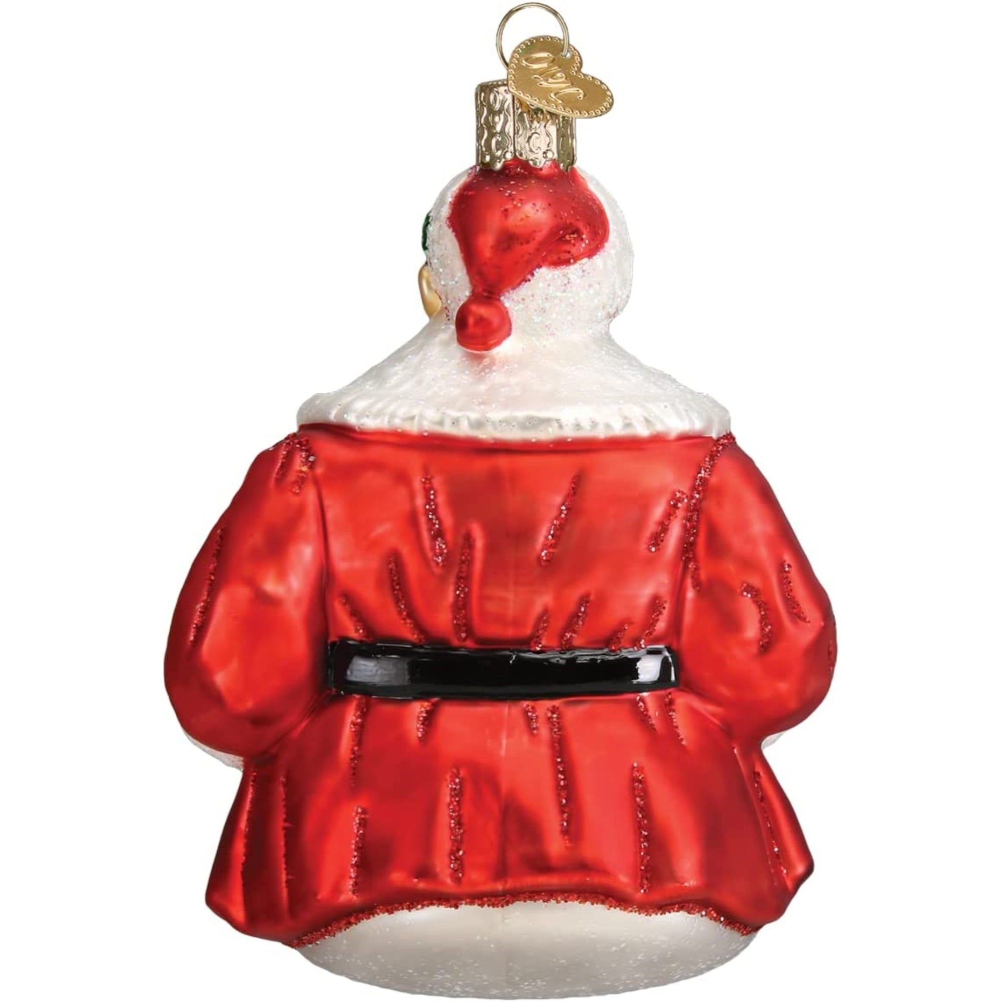 Old World Christmas Blown Glass Ornament for Christmas Tree, Norman Rockwell Iconic Santa