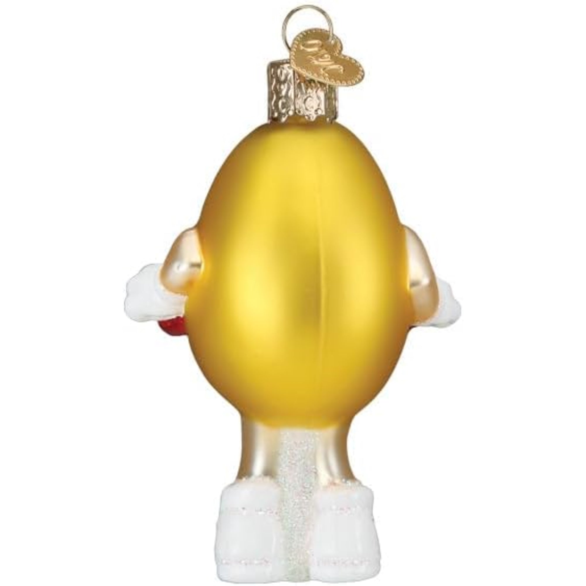 Old World Christmas Blown Glass Ornament for Christmas Tree, M&M'S  Yellow Love You (with OWC Gift Box)