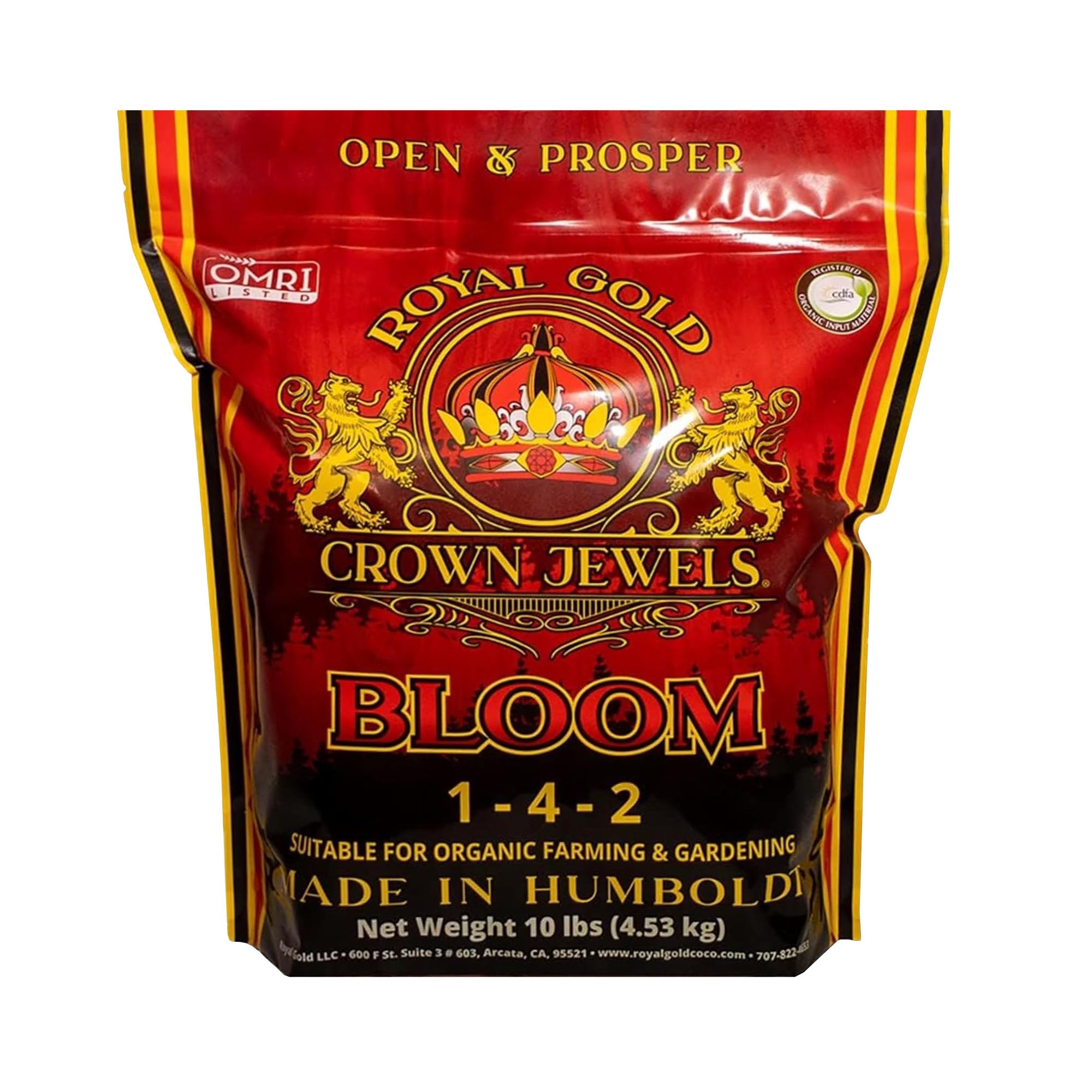 Royal Gold Crown Jewels Organic Bloom 1-4-2 Dry Soluble Fertilizer for Feeding Flowering Crops